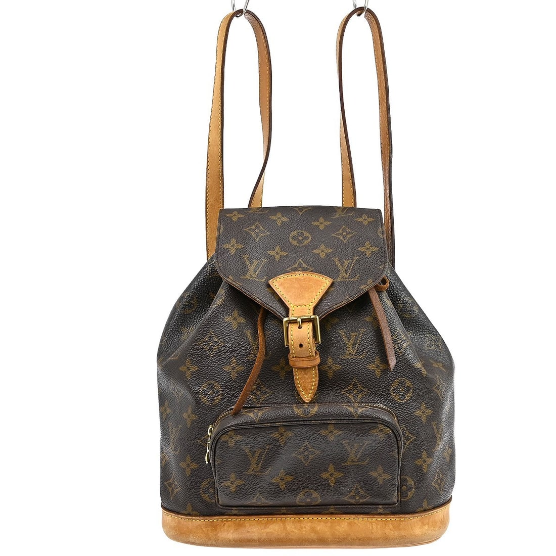 Louis Vuitton Montsouris MM Monogram Canvas Medium Backpack Brown M51136: Louis Vuitton Montsouris MM Monogram Canvas Medium Backpack Brown M51136 This Louis Vuitton Montsouris MM backpack features the iconic monogram canvas leather exterior with a flap buckle and drawstrin
