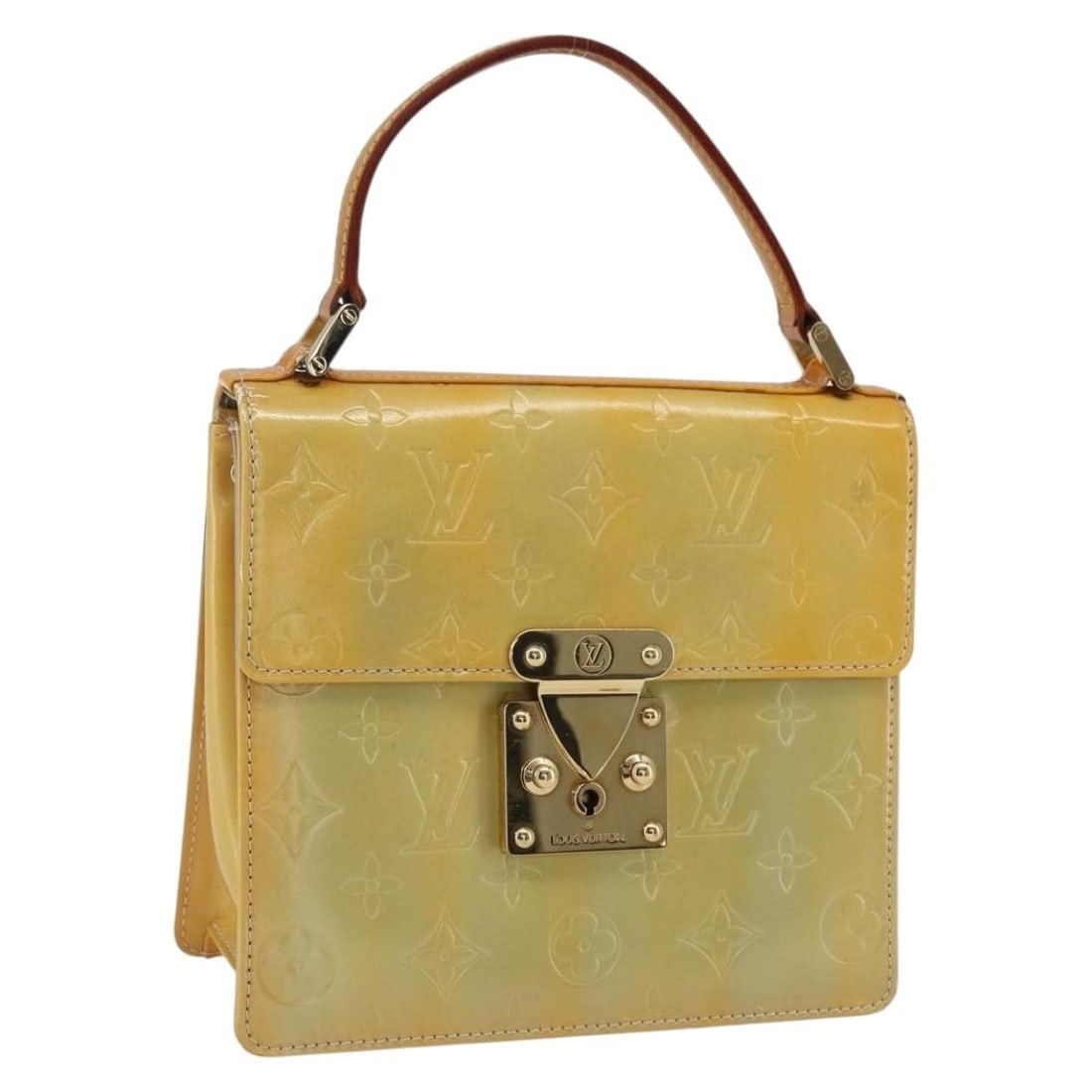 Louis Vuitton Spring Street Gris Patent Leather Handbag Monogram Vernis M91029: Louis Vuitton Spring Street Gris Patent Leather Handbag Monogram Vernis M91029 This Louis Vuitton Monogram Vernis Spring Street handbag in Gris is crafted from patent leather and features a compact si
