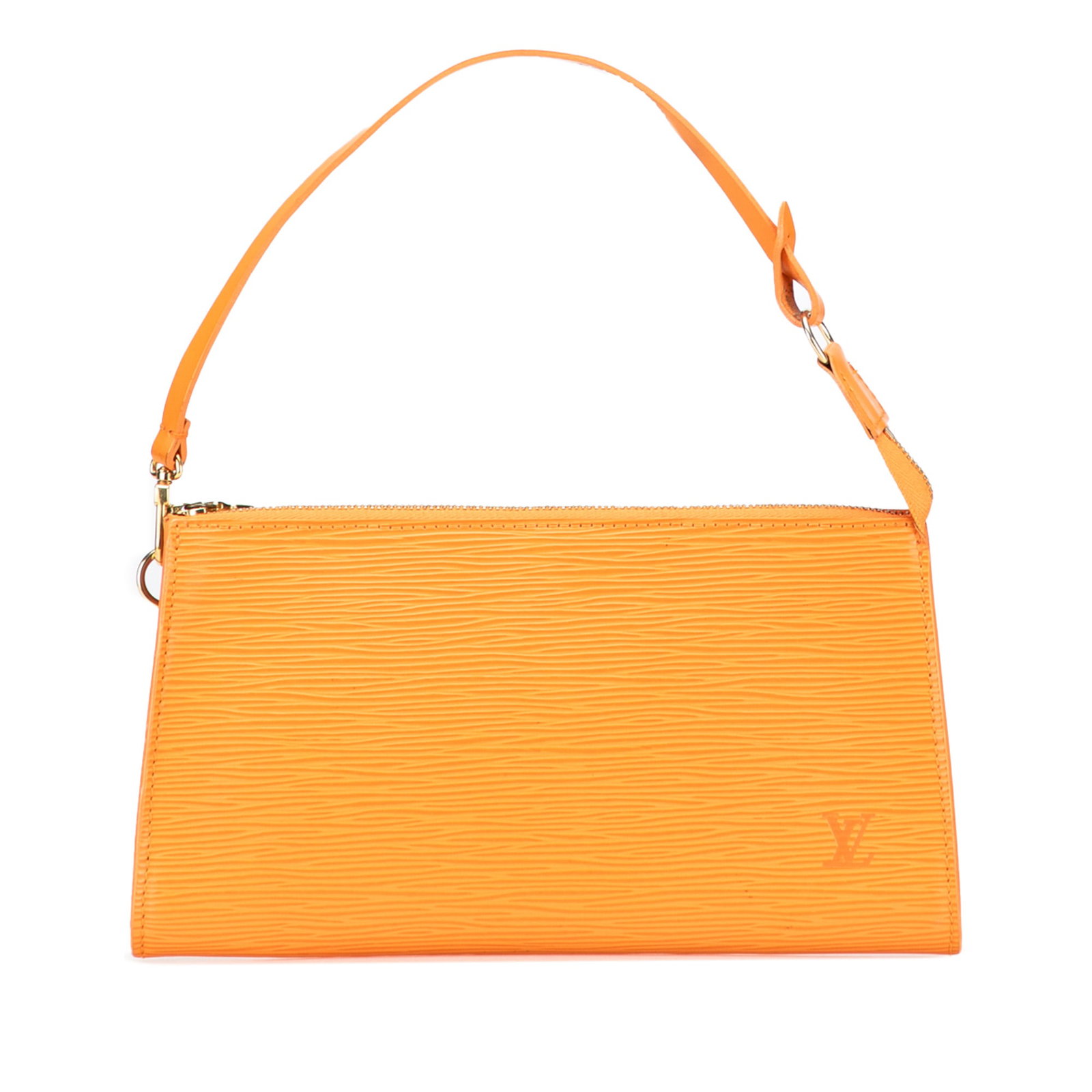 Louis Vuitton Epi Pochette Accessoires Orange Leather Bag: Louis Vuitton Epi Pochette Accessoires Orange Leather Bag The Louis Vuitton Epi Pochette Accessoires is a stylish and functional accessory crafted from durable epi leather in a vibrant orange hue. Thi