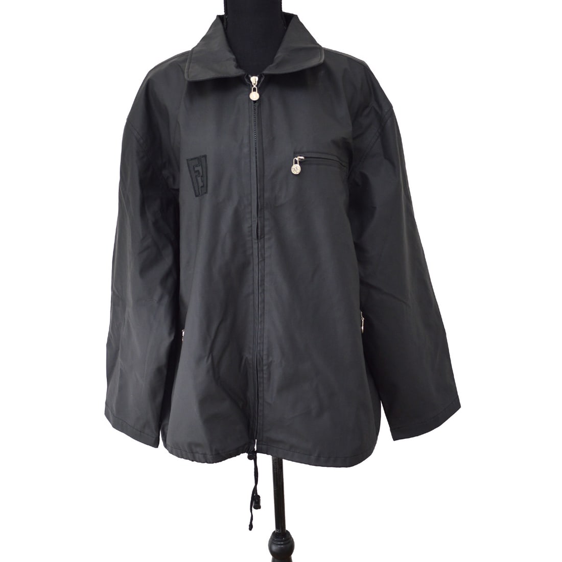Fendi Black 100% Polyester Long Sleeve Coat Jacket Made in Italy (1 of 12)