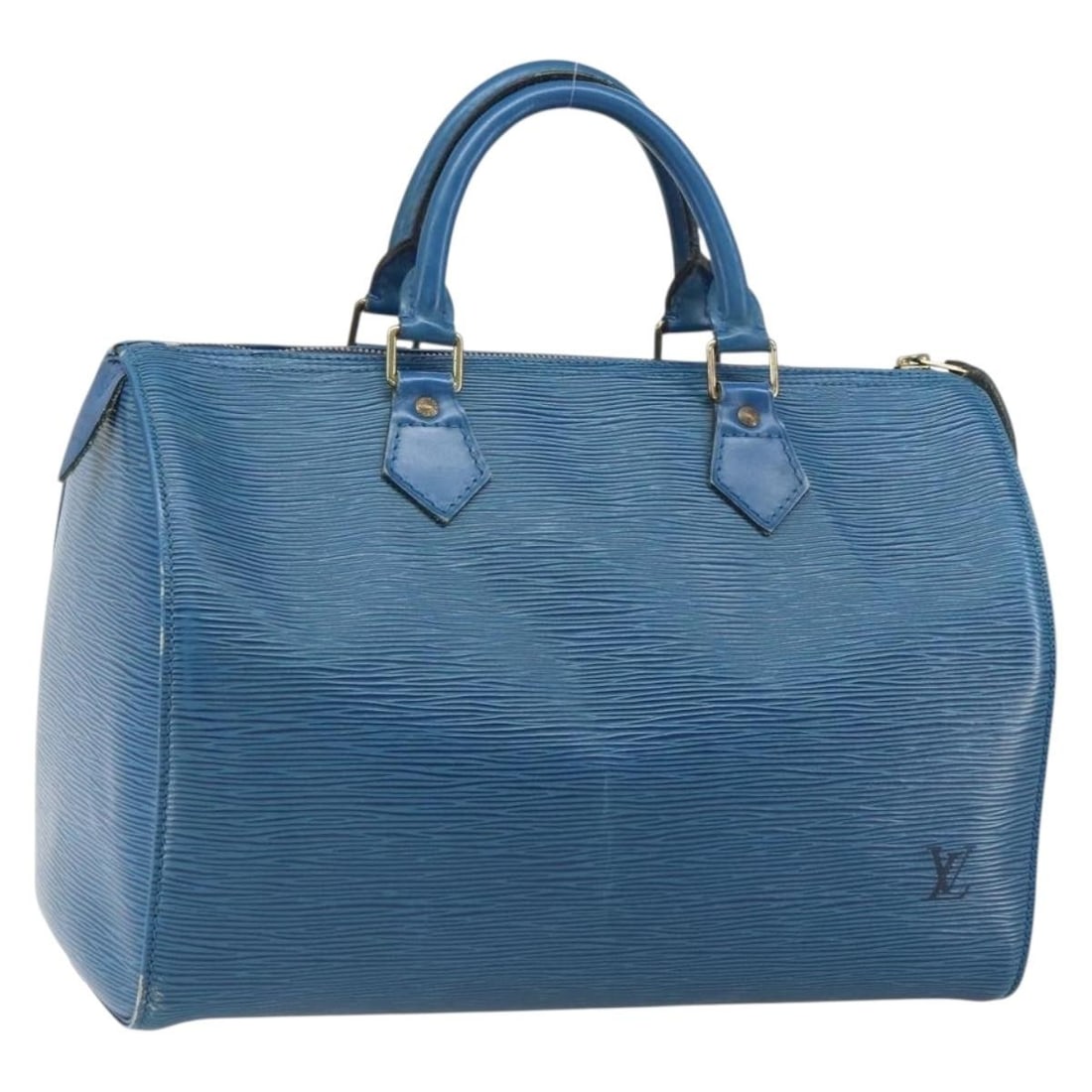 Louis Vuitton Epi Leather Speedy 30 Toledo Blue M43005 Women's Handbag: Louis Vuitton Epi Leather Speedy 30 Toledo Blue M43005 Women's Handbag This Louis Vuitton Epi Speedy 30 handbag features distinctive Toledo Blue Epi leather with a structured silhouette. Designed for 