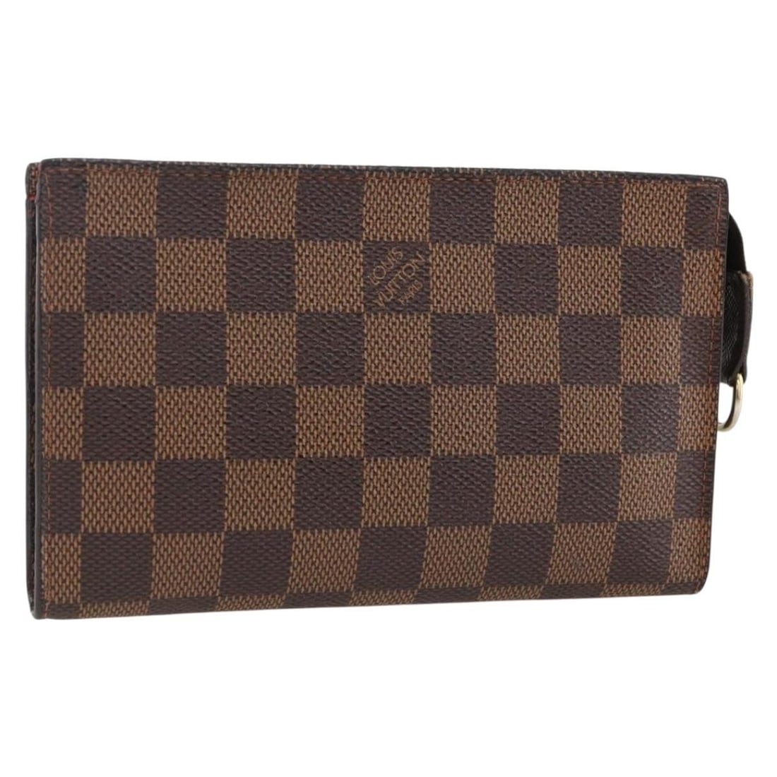 Damier Ebene Canvas Marais Pouch by Louis Vuitton for Women: Damier Ebene Canvas Marais Pouch by Louis Vuitton for Women This Louis Vuitton Damier Ebene Marais pouch is crafted from signature Damier Ebene canvas in a compact and practical design. The pouch feat