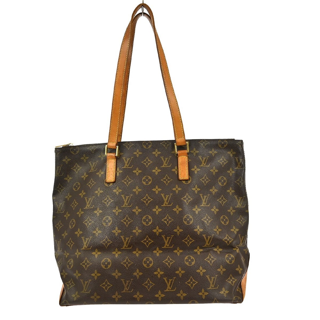 Louis Vuitton Cabas Mezzo Monogram Canvas Large Tote M51151 Brown: Louis Vuitton Cabas Mezzo Monogram Canvas Large Tote M51151 Brown This Louis Vuitton Cabas Mezzo tote bag features the iconic monogram canvas leather exterior with brown double leather handles. The la