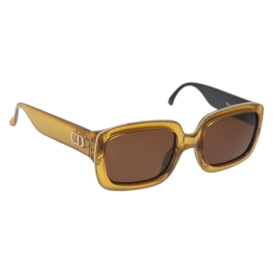 Christian Dior yellow plastic women's sunglasses with case (1 of 12)