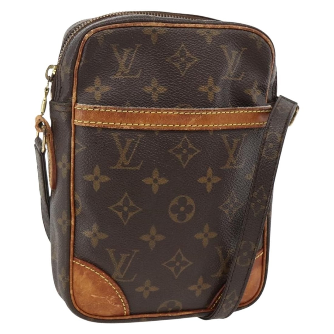 Louis Vuitton Danube Monogram Canvas Shoulder Bag M45266 France: Louis Vuitton Danube Monogram Canvas Shoulder Bag M45266 France This is a Louis Vuitton Danube shoulder bag in monogram canvas, designed for women. The bag features a classic monogram pattern, an adju