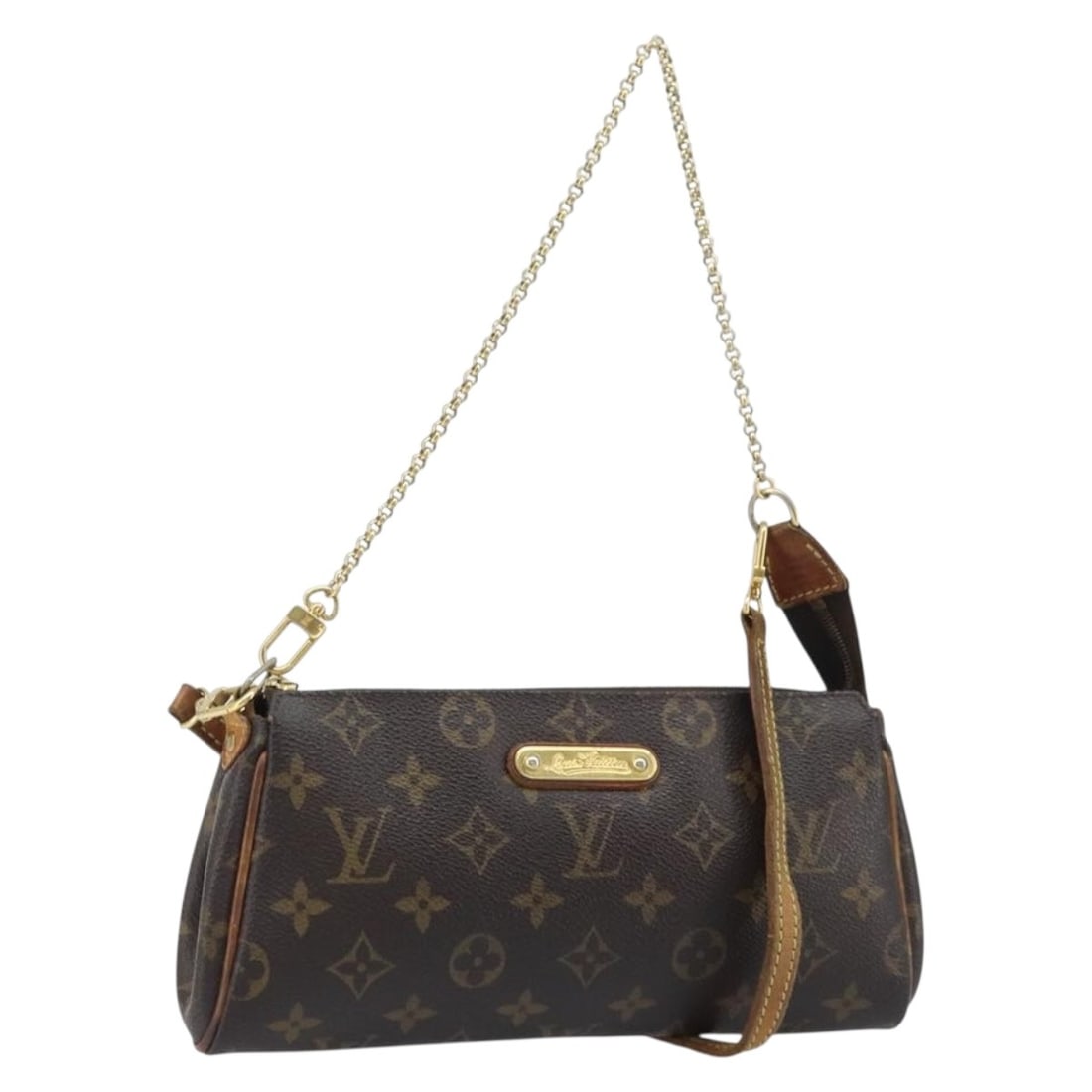 Louis Vuitton Eva Monogram Canvas Shoulder Bag M95567 with Strap: Louis Vuitton Eva Monogram Canvas Shoulder Bag M95567 with Strap This is a Louis Vuitton Monogram Eva Shoulder Bag, model M95567. Crafted from signature Monogram Canvas, this women's shoulder bag feat