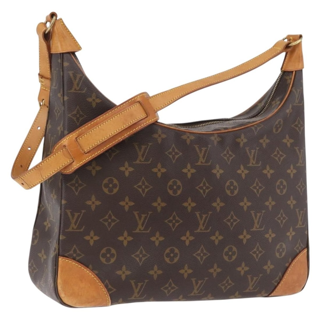 Louis Vuitton Boulogne 35 Monogram Canvas Shoulder Bag M51260 France: Louis Vuitton Boulogne 35 Monogram Canvas Shoulder Bag M51260 France This Louis Vuitton Monogram Boulogne 35 is a women's shoulder bag crafted from signature monogram canvas. The bag features a spacio