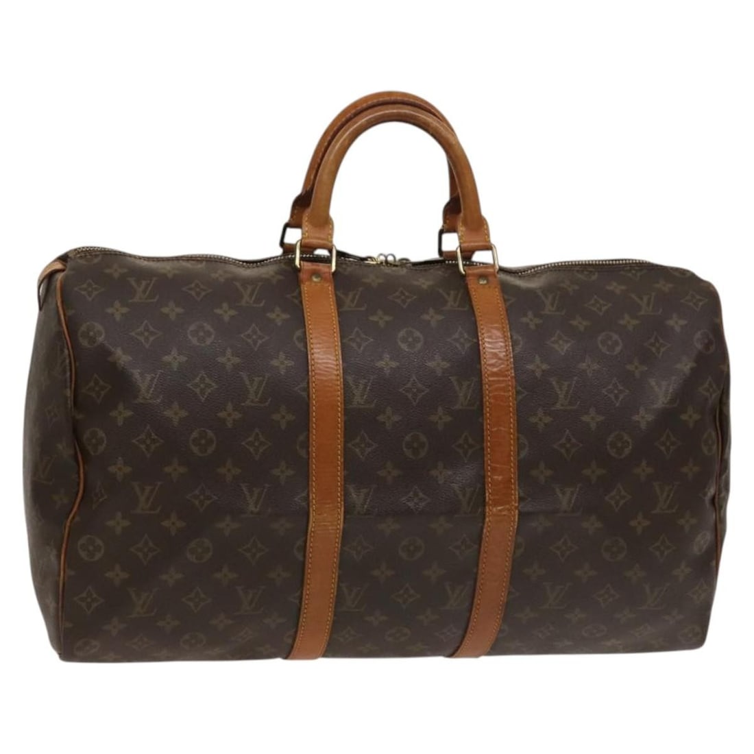 Louis Vuitton Keepall 55 Monogram Canvas Boston Travel Bag M41424: Louis Vuitton Keepall 55 Monogram Canvas Boston Travel Bag M41424 This Louis Vuitton Monogram Keepall 55 Boston Bag features the classic monogram canvas exterior. The bag is designed for women and off