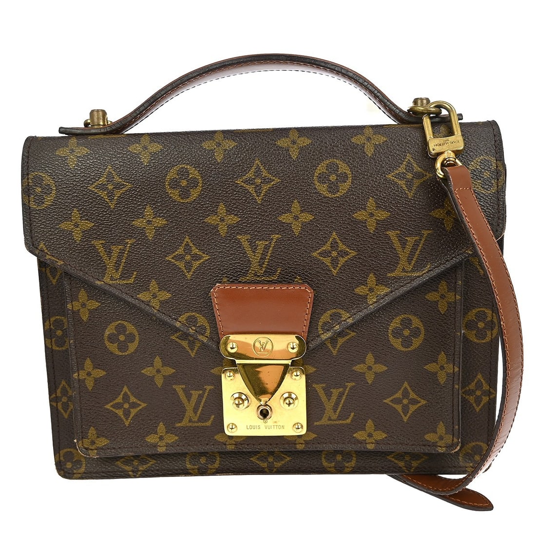 Louis Vuitton Monceau 26 Monogram Leather Medium Top Handle Shoulder Bag: Louis Vuitton Monceau 26 Monogram Leather Medium Top Handle Shoulder Bag This is a Louis Vuitton Monogram Monceau 26 2-way handbag featuring the iconic monogram pattern and logo accents. Crafted from 