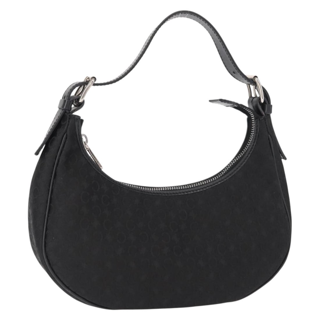 CELINE C Macadam Canvas Hand Bag Black Silver Auth CE00/33: CELINE C Macadam Canvas Hand Bag Black Silver Auth CE00/33 This authentic CELINE C Macadam Canvas Hand Bag combines elegance and practicality, making it a perfect accessory for any occasion. Crafted i
