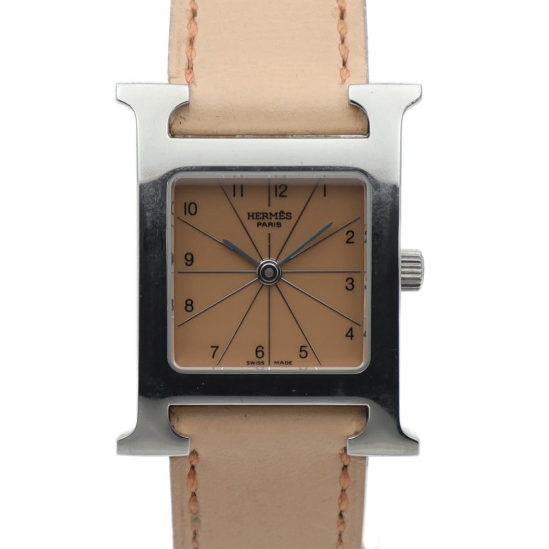 HERMES H Watch HH1.210 Quartz Stainless Steel Wristwatch: HERMES H Watch HH1.210 Quartz Stainless Steel Wristwatch The HERMES H Watch HH1.210 is a stunning wristwatch that combines elegance and functionality. Crafted from high-quality stainless steel, this t