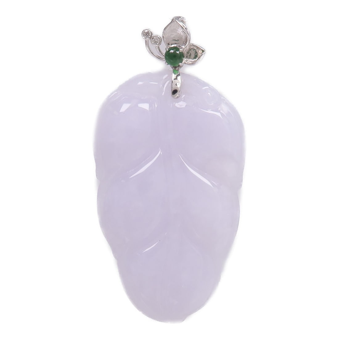 Jade K18 White Gold Pendant Top JEWELRY: Jade K18 White Gold Pendant Top JEWELRY This pendant top features a jade gemstone set in 18K white gold, offering a refined and elegant appearance. Designed for unisex wear, it showcases a white frame