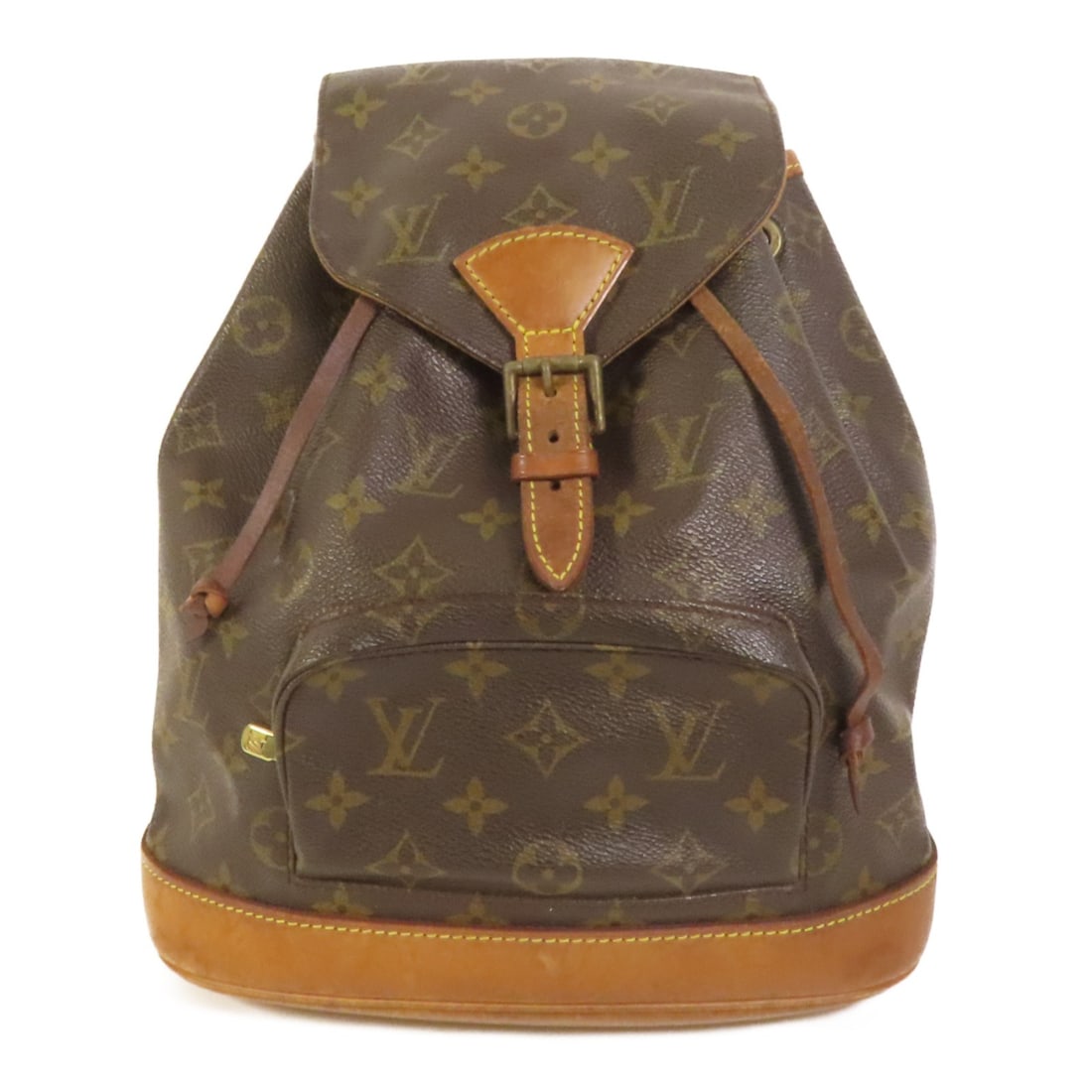 Louis Vuitton Monogram Montsouris MM Backpack with Gold Hardware Brown: Louis Vuitton Monogram Montsouris MM Backpack with Gold Hardware Brown This Louis Vuitton Montsouris MM backpack features the signature monogram brown PVC coated canvas exterior. Designed for women, t