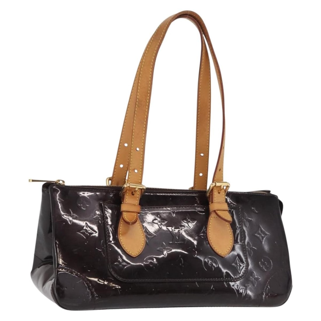 Louis Vuitton Rosewood Avenue Vernis Amarante Patent Leather Handbag M93510 (1 of 18)