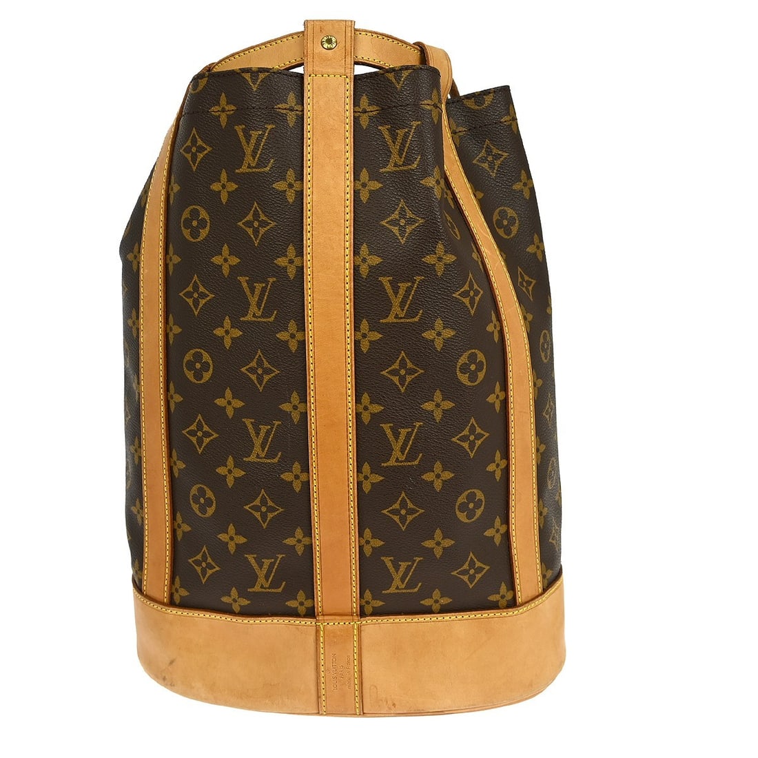 Louis Vuitton Randonnee PM Monogram Canvas Brown Shoulder Bucket Bag: Louis Vuitton Randonnee PM Monogram Canvas Brown Shoulder Bucket Bag This Louis Vuitton Randonnee PM bucket shoulder bag features the iconic monogram canvas exterior with brown leather accents and a d