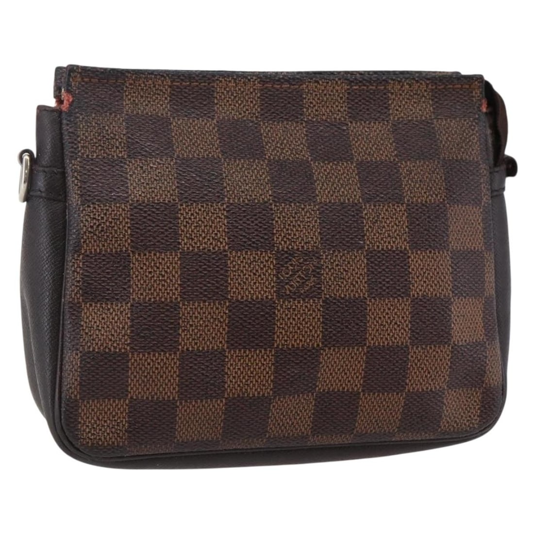 Damier Ebene Canvas Makeup Pouch N51982 by Louis Vuitton: Damier Ebene Canvas Makeup Pouch N51982 by Louis Vuitton This Louis Vuitton Damier Ebene canvas makeup pouch is designed for women and made in France. It features the classic Damier Ebene pattern and 
