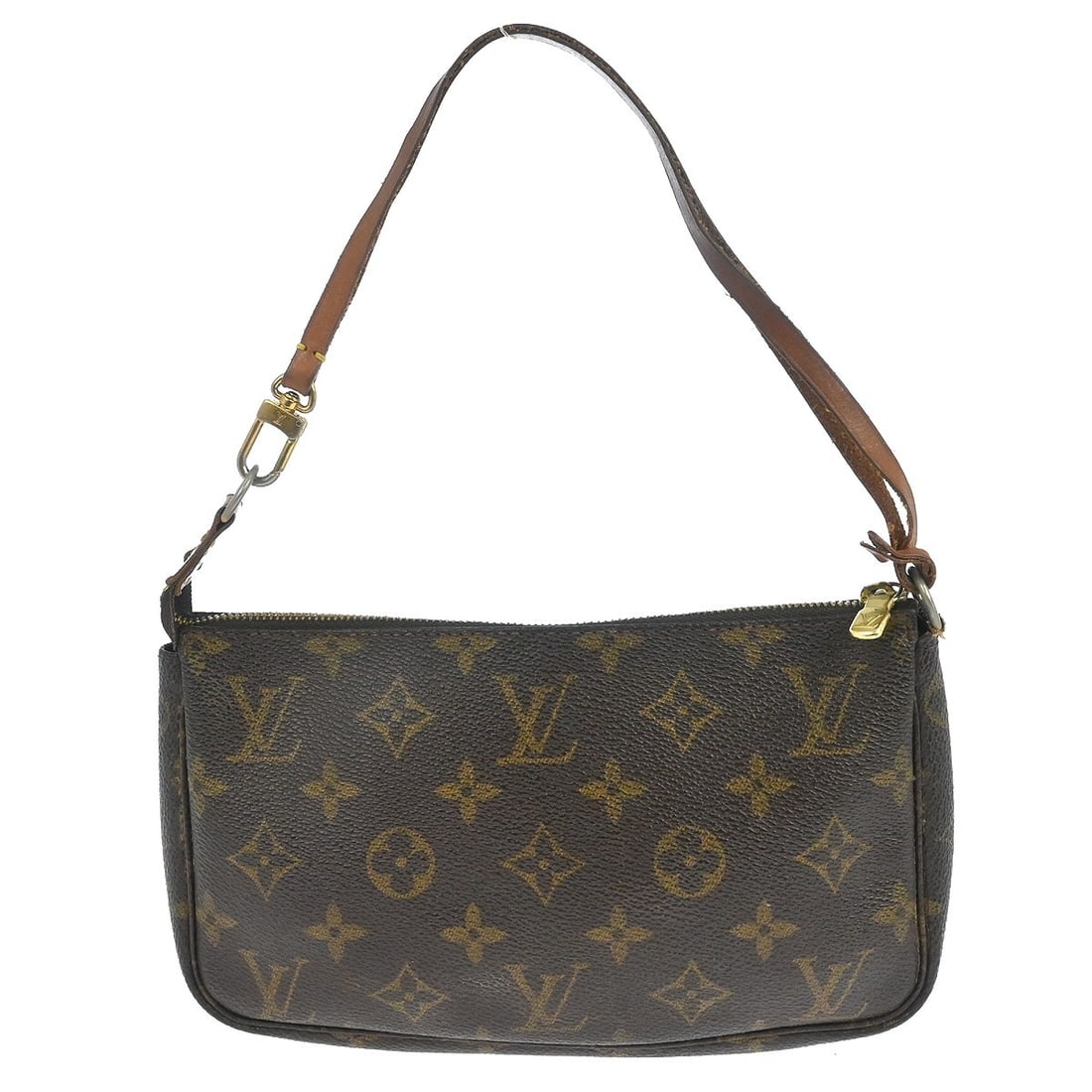 Louis Vuitton Monogram Pochette Accessoires Small Brown Canvas Pouch M51980: Louis Vuitton Monogram Pochette Accessoires Small Brown Canvas Pouch M51980 This Louis Vuitton Monogram Pochette Accessoires handbag features the iconic brown monogram canvas leather exterior with a z