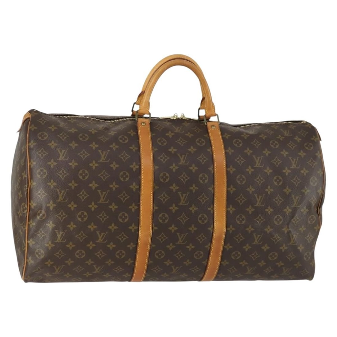 Louis Vuitton Keepall 60 Monogram Canvas Boston Travel Bag M41422: Louis Vuitton Keepall 60 Monogram Canvas Boston Travel Bag M41422 This Louis Vuitton Monogram Keepall 60 Boston Bag features the iconic monogram canvas and is crafted in France. The bag is sized appro