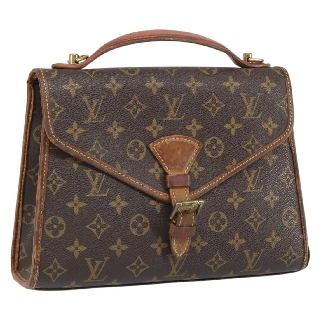 Monogram Canvas Bel Air 2way Handbag M51122 by Louis Vuitton: Monogram Canvas Bel Air 2way Handbag M51122 by Louis Vuitton This Louis Vuitton Bel Air 2-way handbag features the iconic Monogram canvas with a monogram pattern. The bag is designed with a top handle