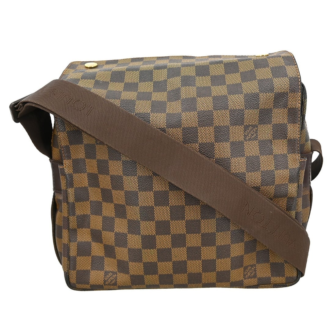 Louis Vuitton Damier Canvas Naviglio Crossbody Bag Brown France: Louis Vuitton Damier Canvas Naviglio Crossbody Bag Brown France The Louis Vuitton Naviglio handbag features the iconic Damier canvas in brown and is designed for unisex use. Made in France, this handb