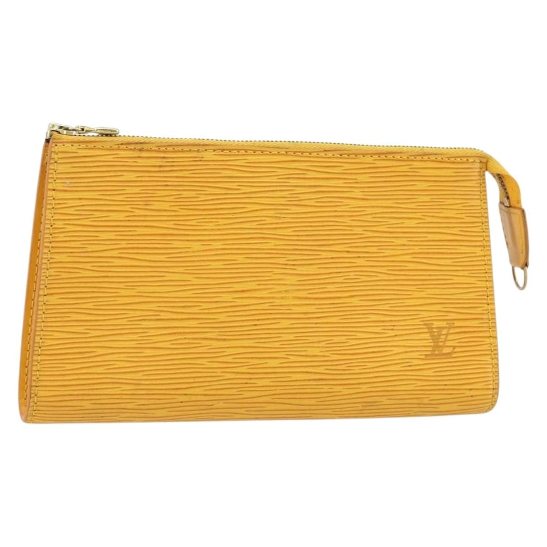 Louis Vuitton Epi Yellow Pochette Accessoires M52949 Pouch: Louis Vuitton Epi Yellow Pochette Accessoires M52949 Pouch This is a Louis Vuitton Epi Pochette Accessoires pouch in yellow Epi leather. The pouch features a structured design with a vibrant exterior 