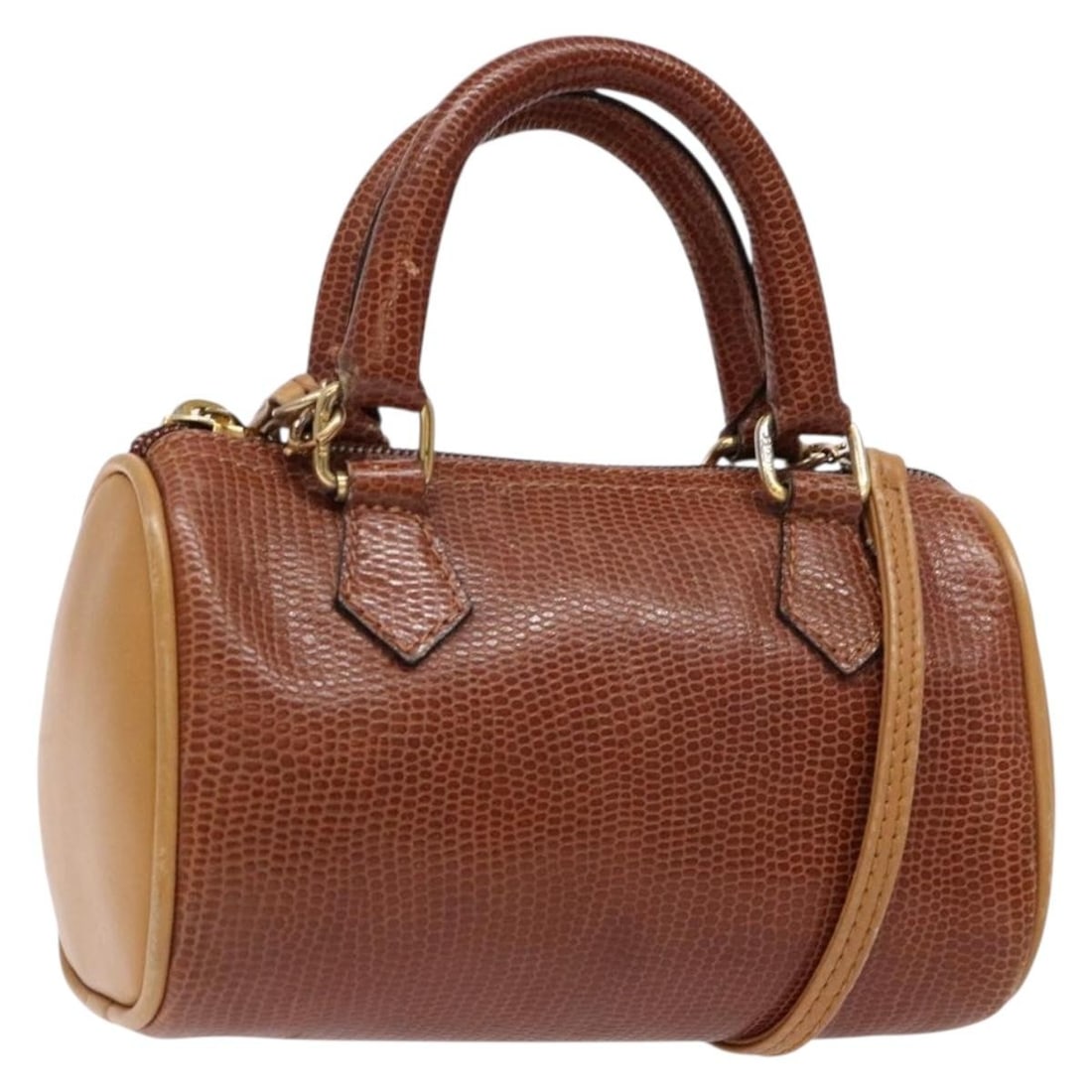 FENDI Brown Gold Leather 2-Way Hand Bag Italy Auth: FENDI Brown Gold Leather 2-Way Hand Bag Italy Auth This elegant FENDI handbag showcases a luxurious leather exterior in a sophisticated brown and gold color scheme. Crafted in Italy, this 2-way handba