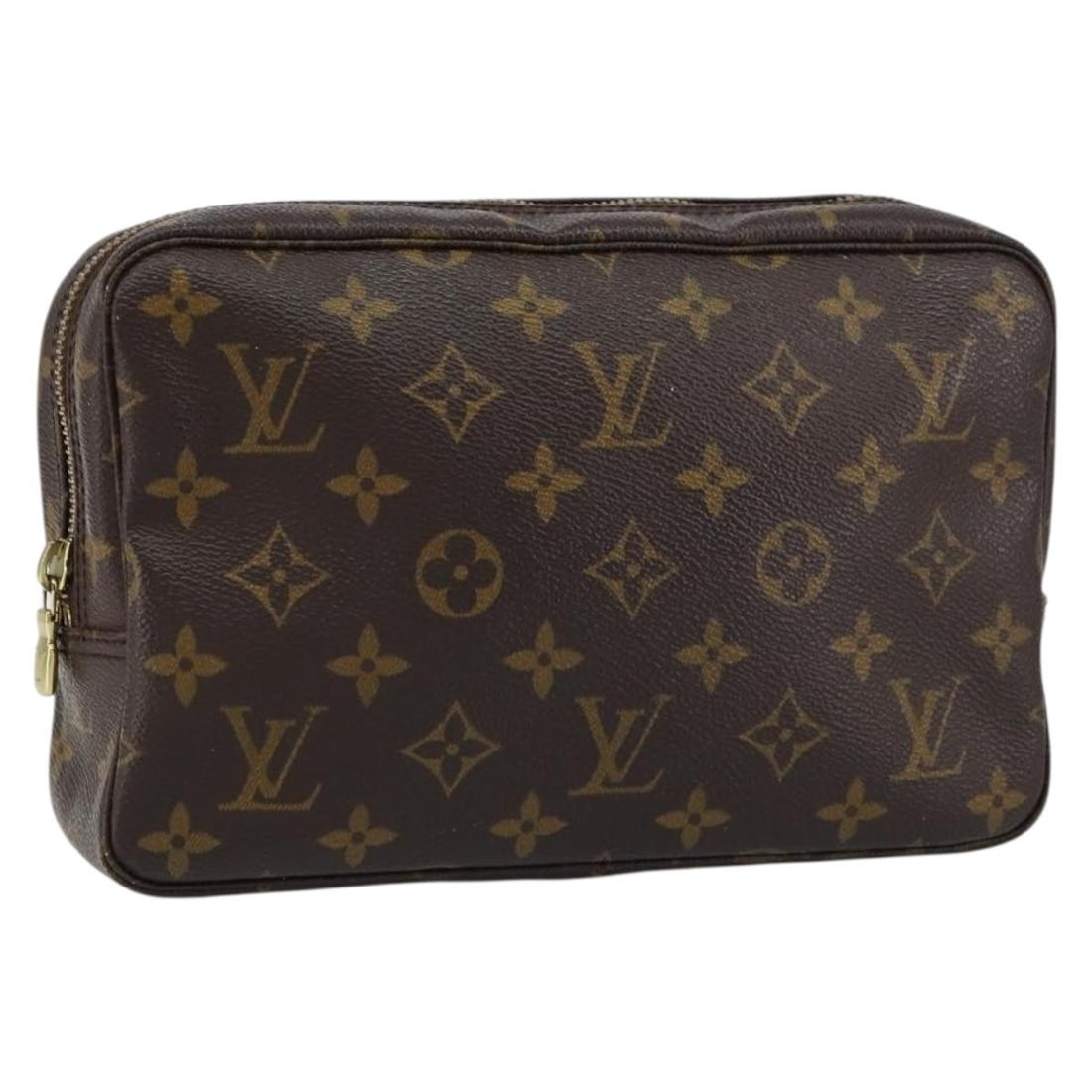 Louis Vuitton Monogram Canvas Trousse Toilette 23 M47524 Clutch Bag: Louis Vuitton Monogram Canvas Trousse Toilette 23 M47524 Clutch Bag This Louis Vuitton Monogram Trousse Toilette 23 clutch bag features the signature Monogram canvas exterior and a compact, rectangula