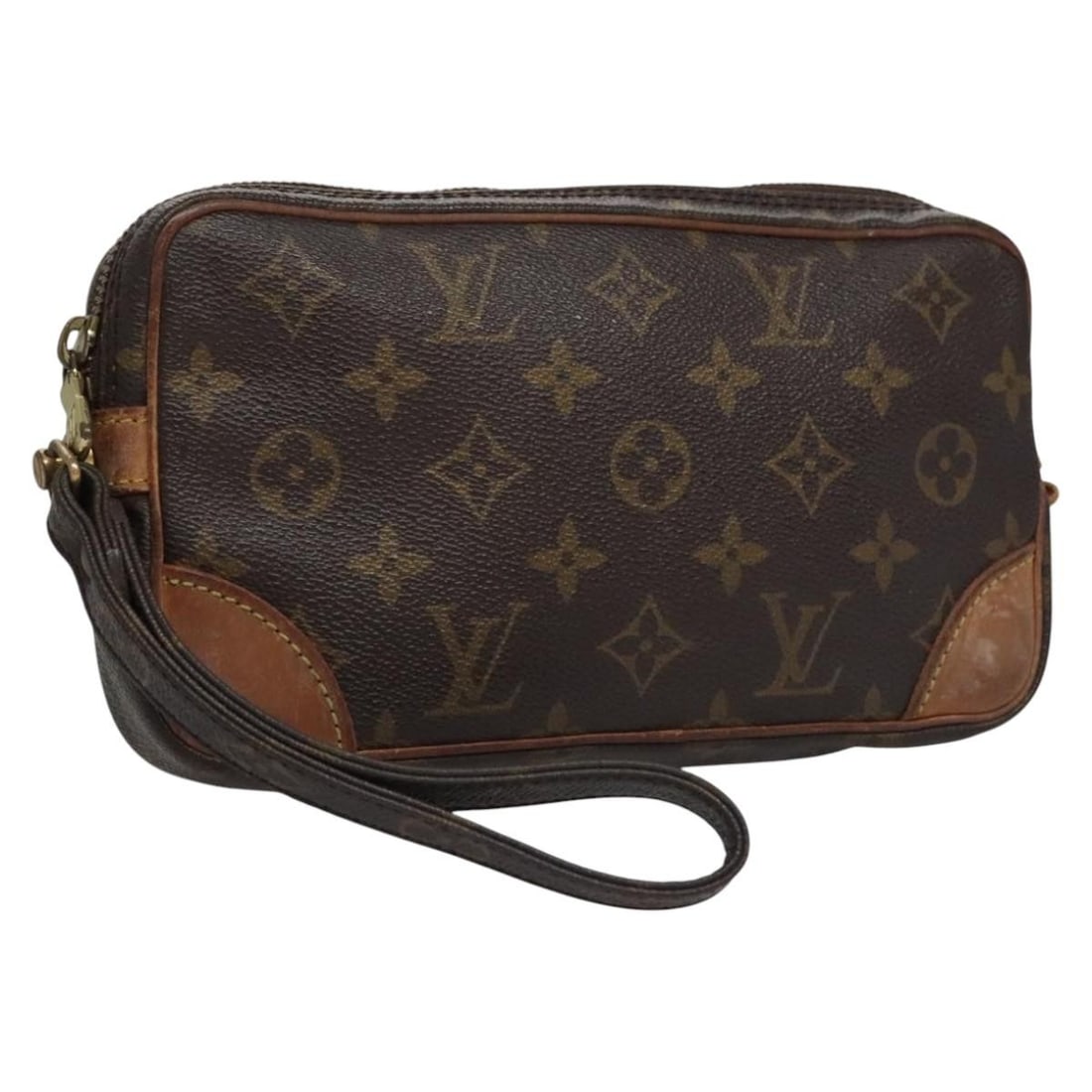 Louis Vuitton Monogram Canvas Marly Dragonne PM Women's Clutch Bag M51827: Louis Vuitton Monogram Canvas Marly Dragonne PM Women's Clutch Bag M51827 This Louis Vuitton Marly Dragonne PM Clutch Bag features the iconic Monogram Canvas in a compact design. The bag is intended f