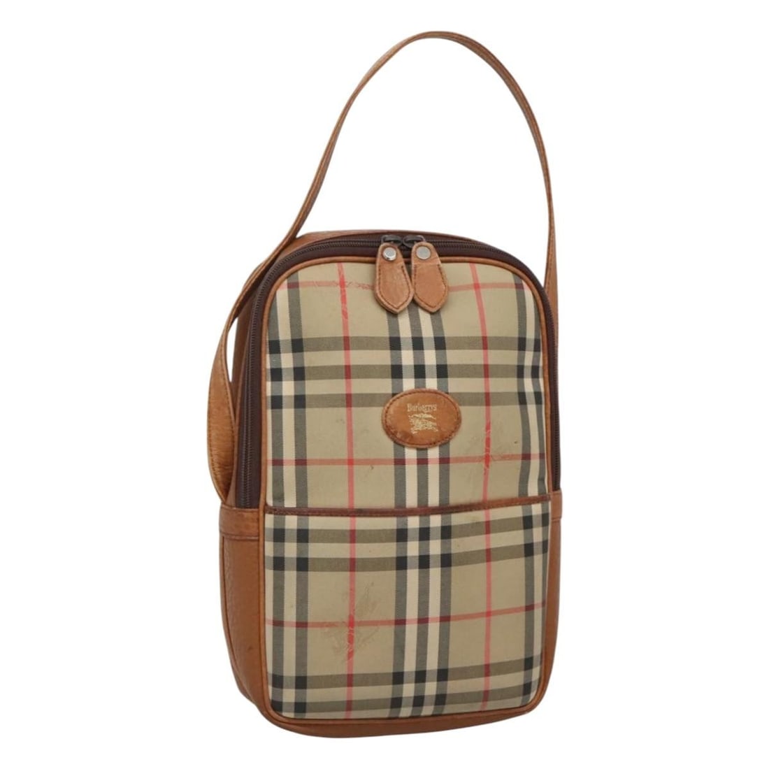 Burberrys Blue Label Beige Canvas Nova Check Women's Shoulder Bag: Burberrys Blue Label Beige Canvas Nova Check Women's Shoulder Bag This Burberrys Nova Check Blue Label shoulder bag features a beige canvas exterior with the iconic Nova Check pattern. Designed for wo
