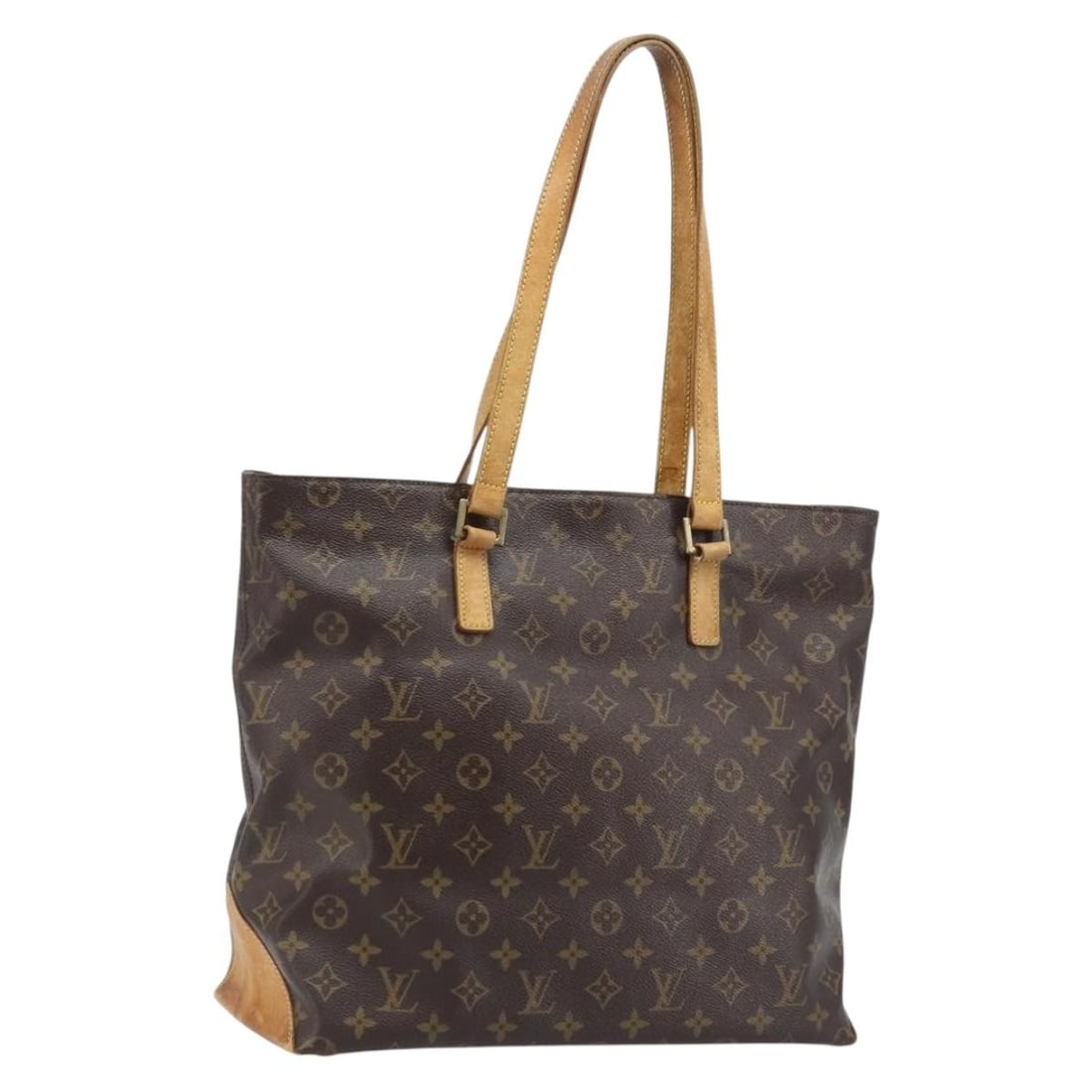 Louis Vuitton Cabas Mezzo Monogram Canvas Tote Bag M51151 France: Louis Vuitton Cabas Mezzo Monogram Canvas Tote Bag M51151 France This is a Louis Vuitton Monogram Cabas Mezzo tote bag, crafted from monogram canvas with natural leather trim. Designed for women, it f