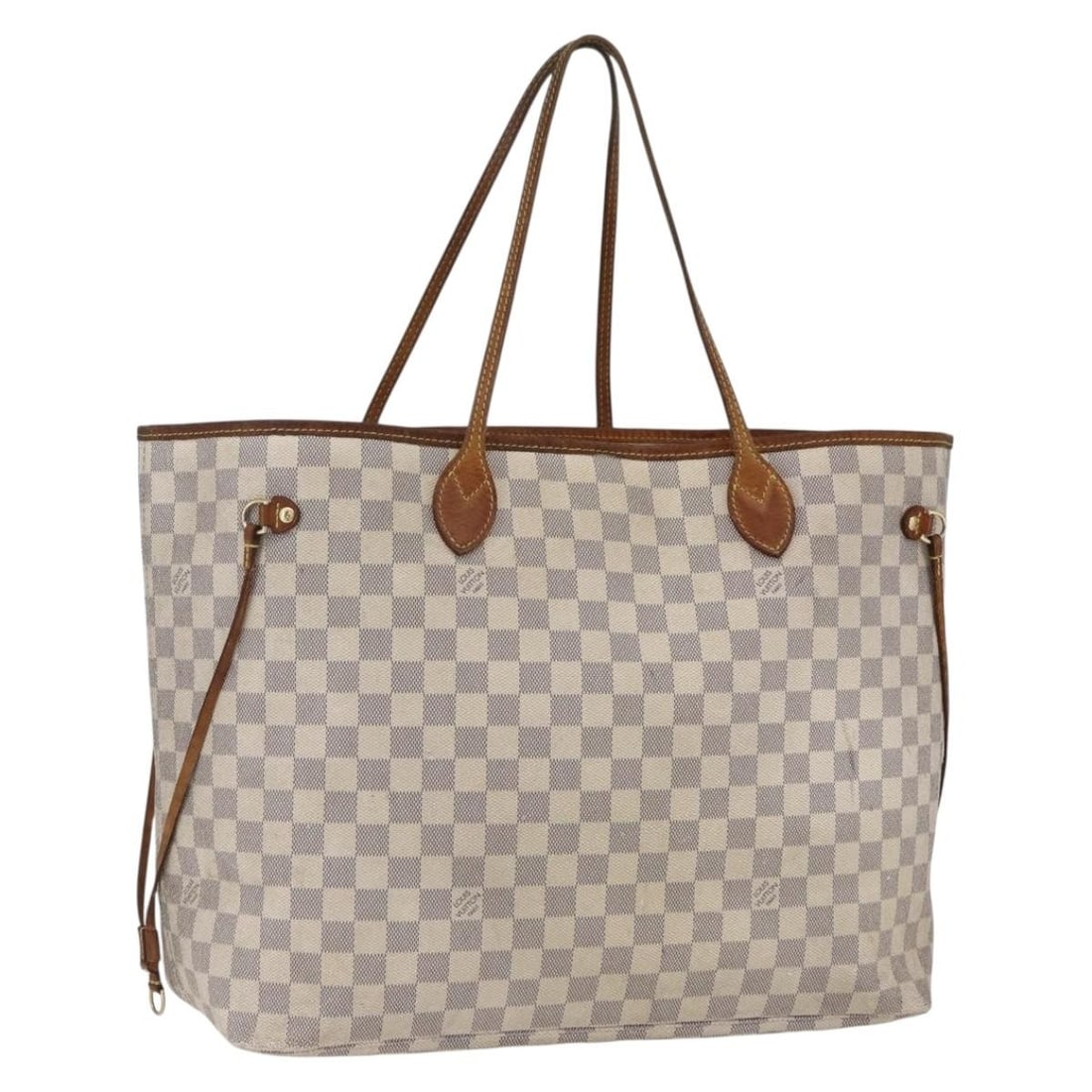 Louis Vuitton Neverfull GM Tote Damier Azur Canvas N41360 France: Louis Vuitton Neverfull GM Tote Damier Azur Canvas N41360 France This is a Louis Vuitton Neverfull GM tote bag crafted from Damier Azur canvas. The bag features a spacious design with dual handles and