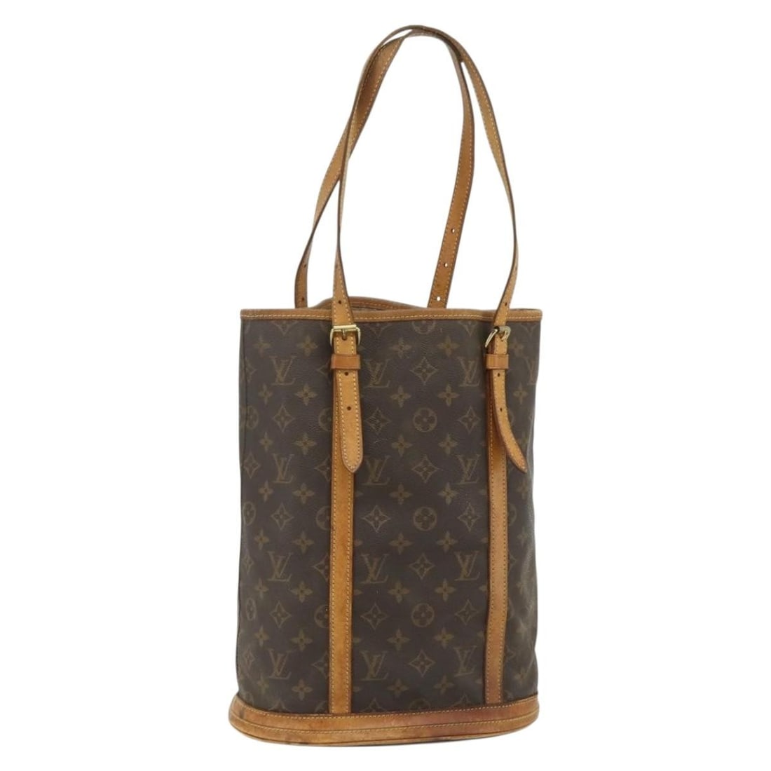 Louis Vuitton Monogram Canvas Bucket GM Shoulder Bag M42236: Louis Vuitton Monogram Canvas Bucket GM Shoulder Bag M42236 This Louis Vuitton Monogram Bucket GM Shoulder Bag, model M42236, is crafted from signature monogram canvas and was made in France. The bag 