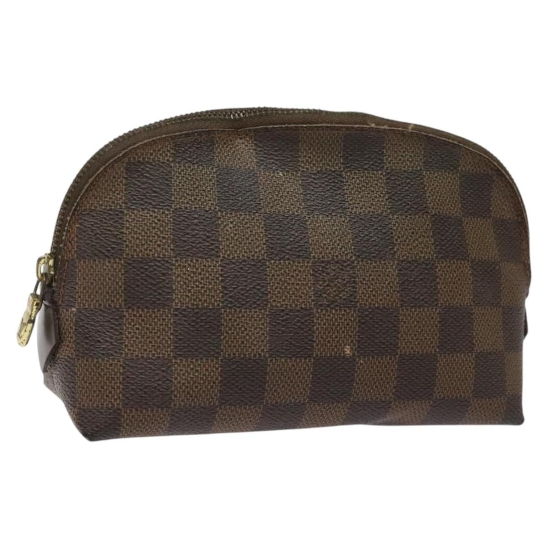 Louis Vuitton Damier Ebene Canvas Cosmetic Pouch N47516 for Women: Louis Vuitton Damier Ebene Canvas Cosmetic Pouch N47516 for Women This Louis Vuitton Damier Ebene Pochette Cosmetic PM Pouch features the signature Damier Ebene coated canvas in a compact and stylish 