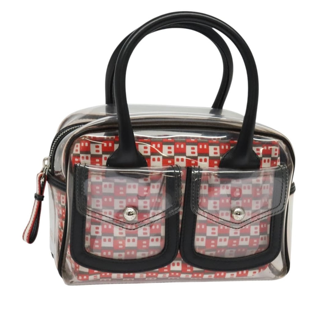 BALLY Clear and Silver Vinyl Handbag for Women Italy: BALLY Clear and Silver Vinyl Handbag for Women Italy This women's handbag by Bally features a clear and silver vinyl exterior, offering a modern and stylish look. The bag is designed with practicality