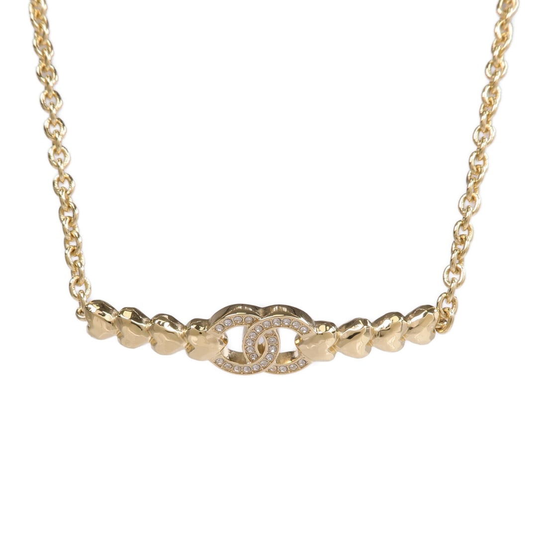 CHANEL Gold CC Choker Necklace (1 of 9)