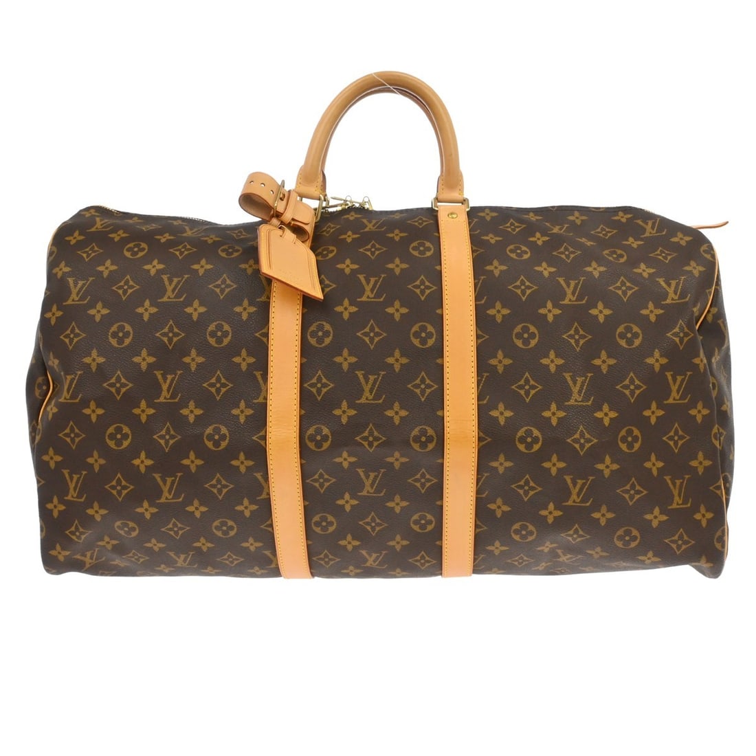 Louis Vuitton Keepall 55 Monogram Duffle Travel Bag: Louis Vuitton Keepall 55 Monogram Duffle Travel Bag This Louis Vuitton Keepall 55 is a vintage travel duffle bag crafted from the brand's signature monogram canvas leather. Designed for unisex adults,