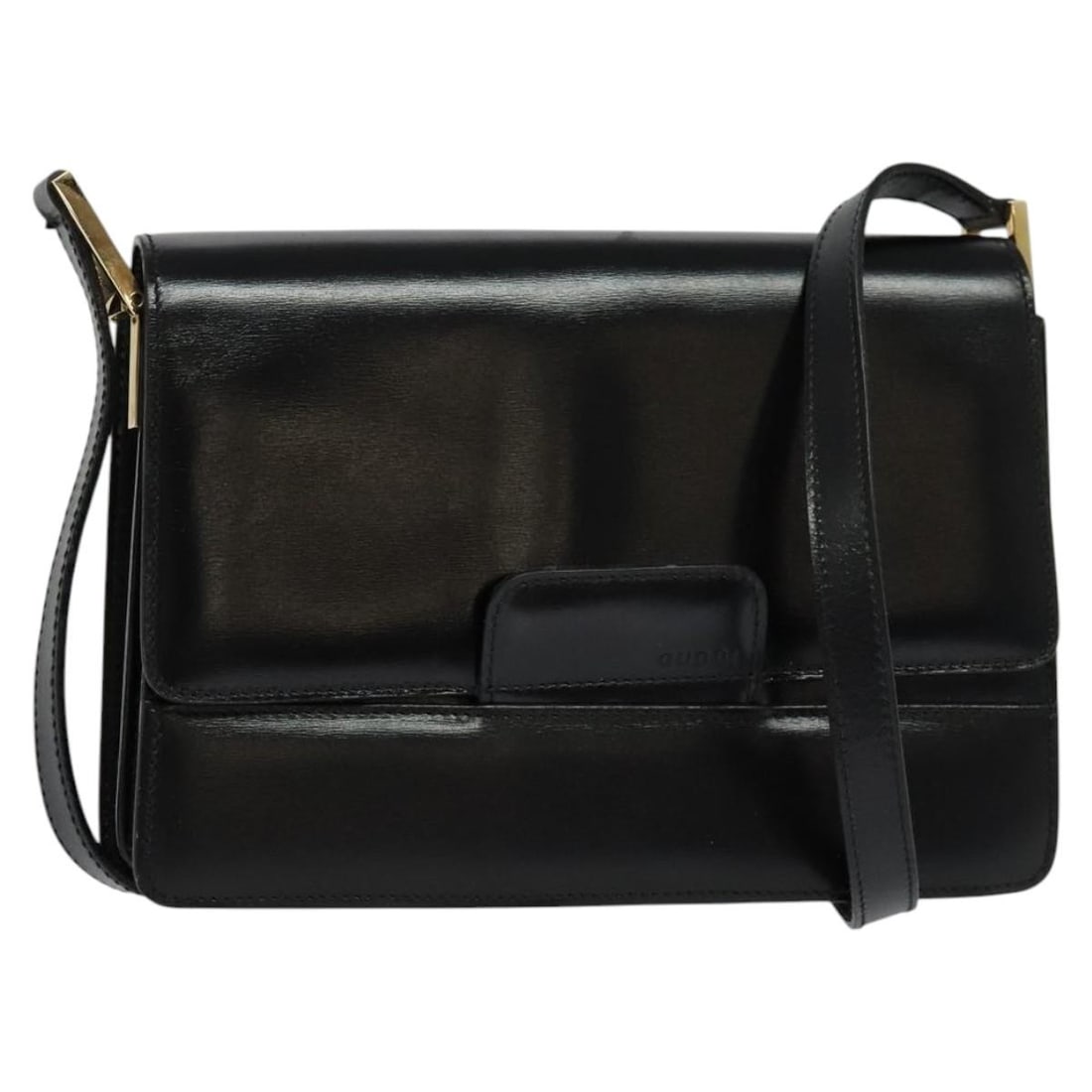 Gucci Black Leather Shoulder Bag 004 1781 0625 Gold Accents Italy: Gucci Black Leather Shoulder Bag 004 1781 0625 Gold Accents Italy This GUCCI shoulder bag features black leather with gold accents and is designed for women. The bag is made in Italy and offers a comp
