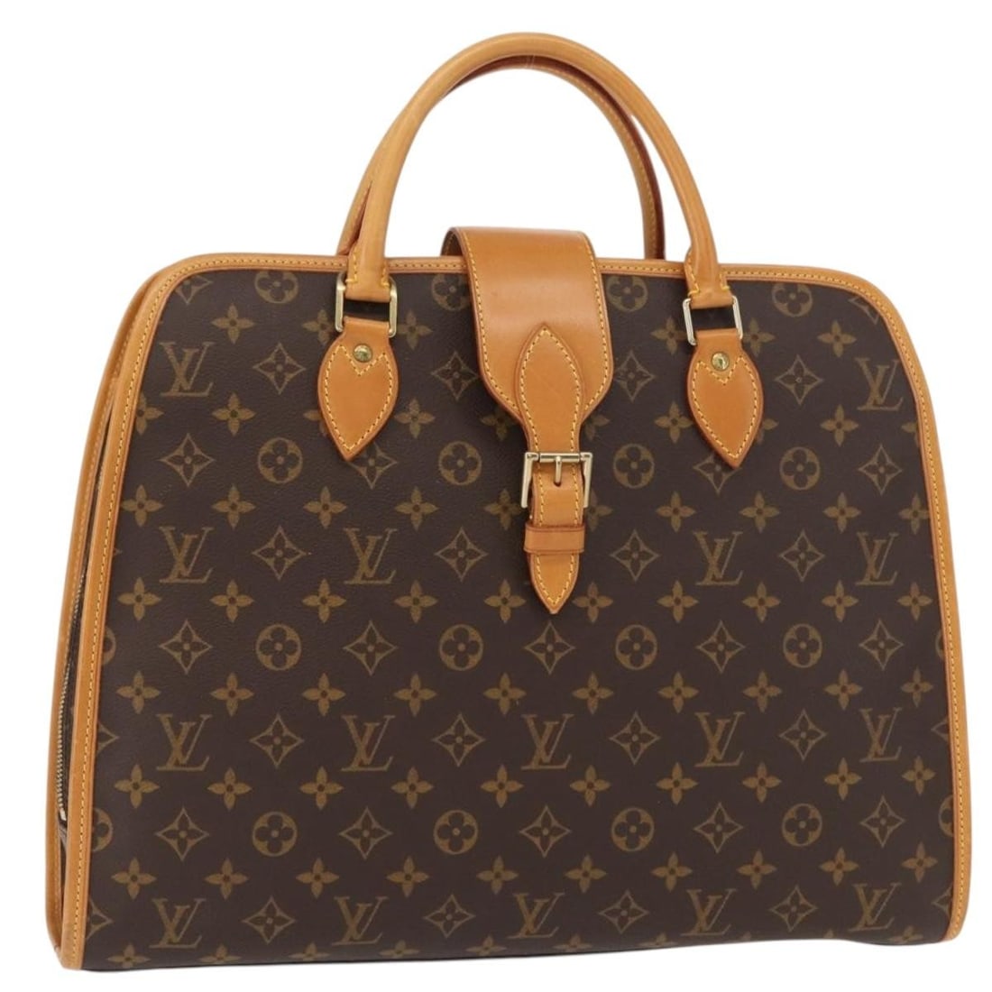 LOUIS VUITTON Monogram Rivoli Hand Bag M53380 Auth MI0947: LOUIS VUITTON Monogram Rivoli Hand Bag M53380 Auth MI0947 This authentic LOUIS VUITTON Monogram Rivoli Hand Bag (Model M53380) is a stylish accessory crafted in France. The exterior is made from durab