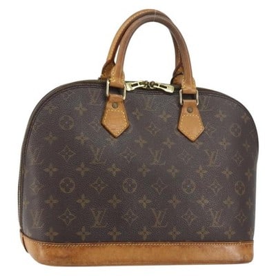 Louis Vuitton Alma Monogram Canvas M51130 Handbag: Louis Vuitton Alma Monogram Canvas M51130 Handbag This Louis Vuitton Monogram Alma Hand Bag features the iconic monogram canvas and classic Alma silhouette. The bag shows significant signs of use, inc