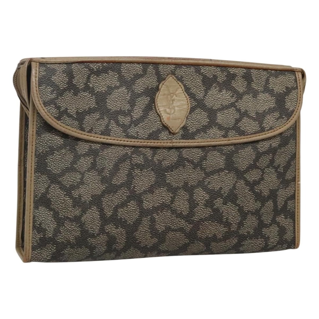 Beige PVC Clutch by Saint Laurent for Women: Beige PVC Clutch by Saint Laurent for Women This Saint Laurent clutch bag is crafted from beige PVC leather and features a sleek, rectangular design. Designed for women, it offers a minimalist look su