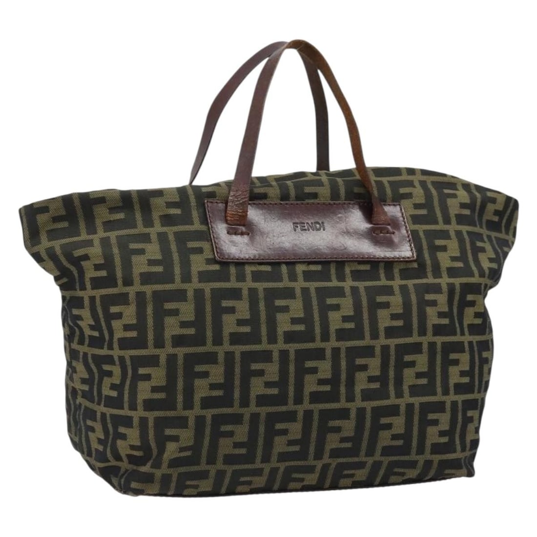 Fendi Zucca Canvas Black Brown Women's Handbag Italy: Fendi Zucca Canvas Black Brown Women's Handbag Italy This FENDI Zucca Canvas hand bag features the iconic black and brown Zucca pattern. Designed for women, it is crafted from high-quality canvas and 
