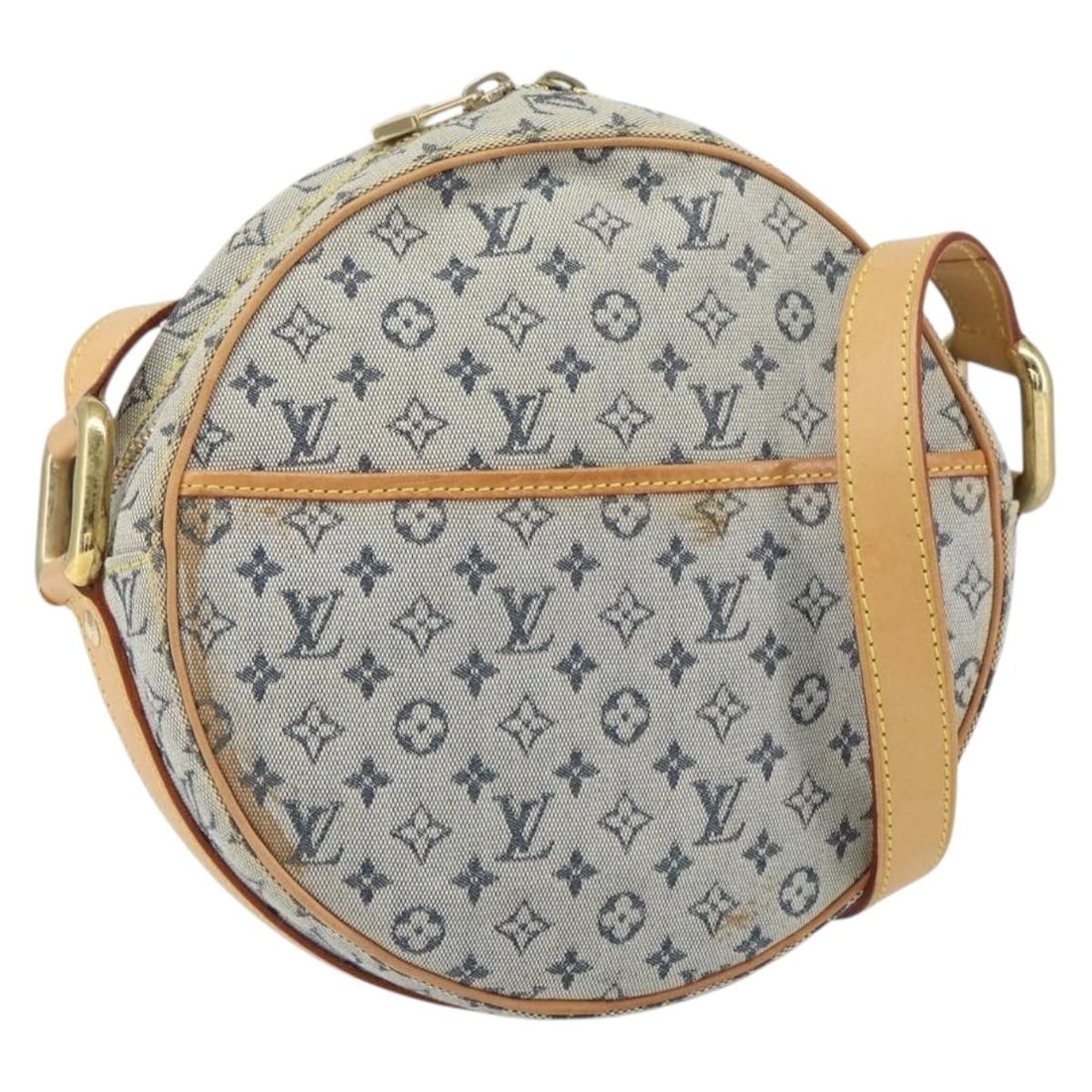 Louis Vuitton Jeanne GM Blue Monogram Mini Canvas Shoulder Bag M92000: Louis Vuitton Jeanne GM Blue Monogram Mini Canvas Shoulder Bag M92000 This Louis Vuitton Monogram Mini Jeanne GM Shoulder Bag features blue monogram mini canvas and is made in Spain. The bag shows sig