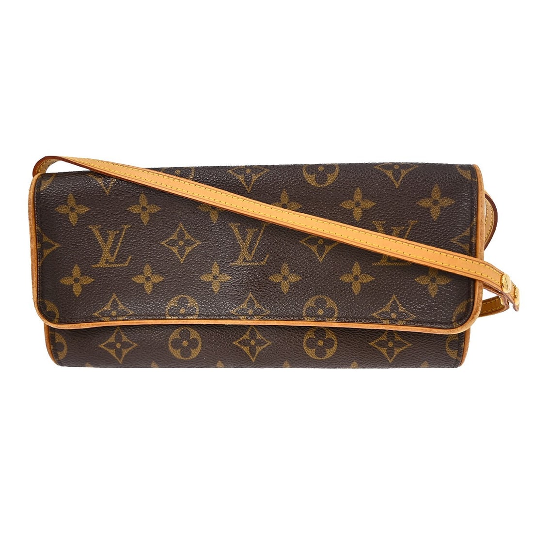 Louis Vuitton Pochette Twin GM Monogram Canvas Crossbody Bag M51852: Louis Vuitton Pochette Twin GM Monogram Canvas Crossbody Bag M51852 This Louis Vuitton Pochette Twin GM crossbody bag features the iconic monogram canvas leather exterior and a detachable leather stra