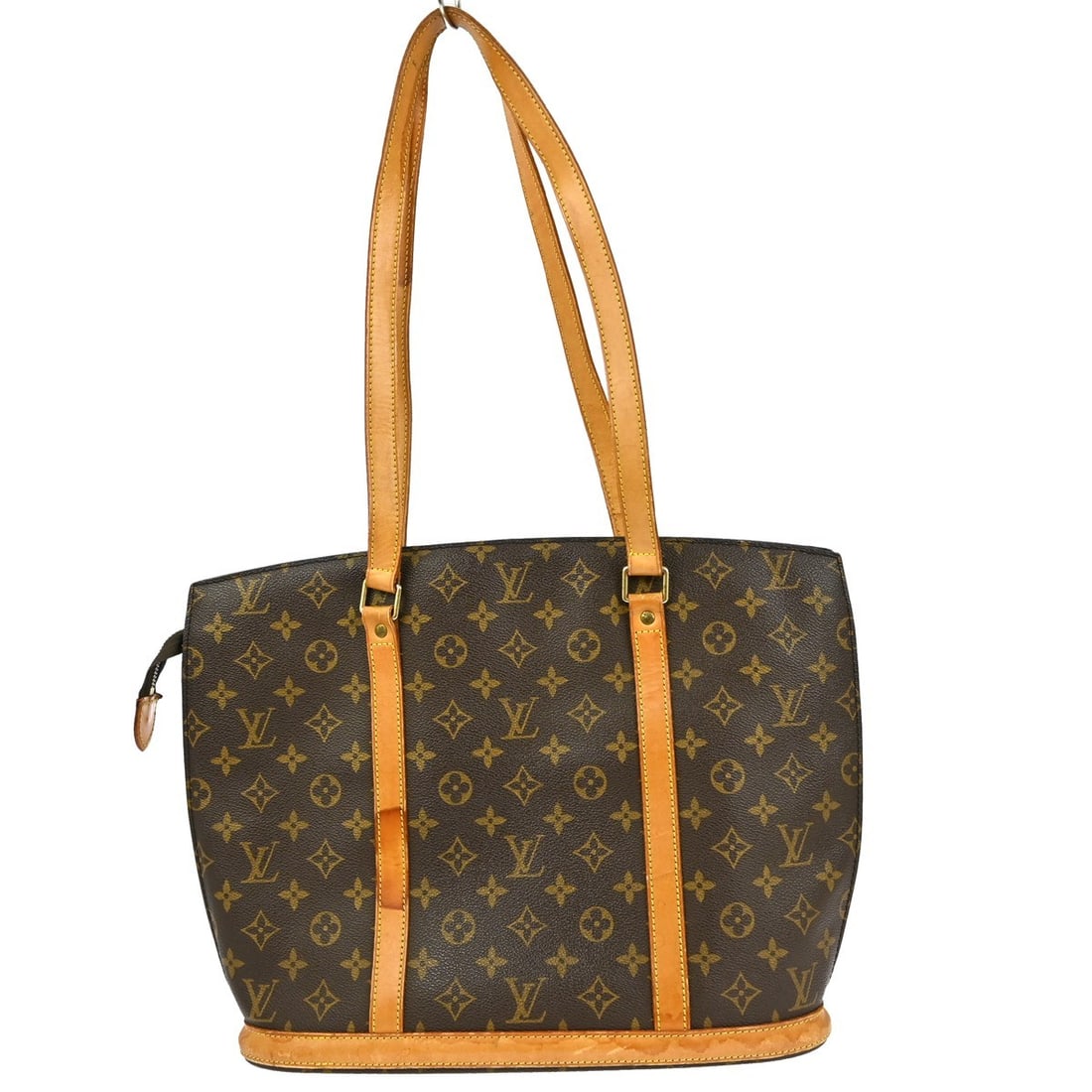 Louis Vuitton Babylone Monogram Canvas Large Tote Purse with Double Handles: Louis Vuitton Babylone Monogram Canvas Large Tote Purse with Double Handles This Louis Vuitton Babylone hand tote bag features the iconic monogram canvas leather exterior with beige leather double han