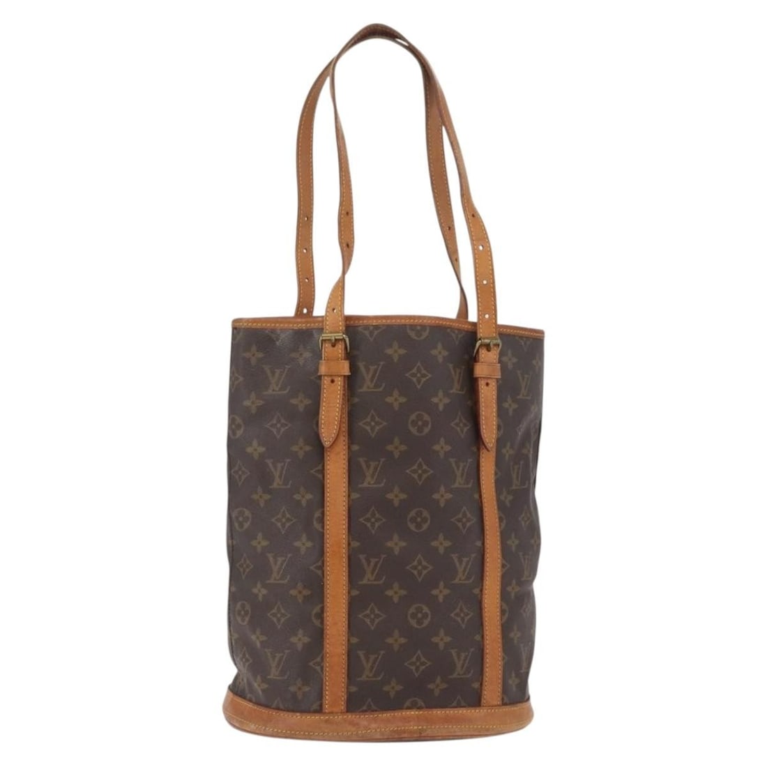 Louis Vuitton Monogram Canvas Bucket GM Shoulder Bag M42236 France: Louis Vuitton Monogram Canvas Bucket GM Shoulder Bag M42236 France This Louis Vuitton Monogram Bucket GM is a women's shoulder bag crafted from signature Monogram canvas. The bag features adjustable s
