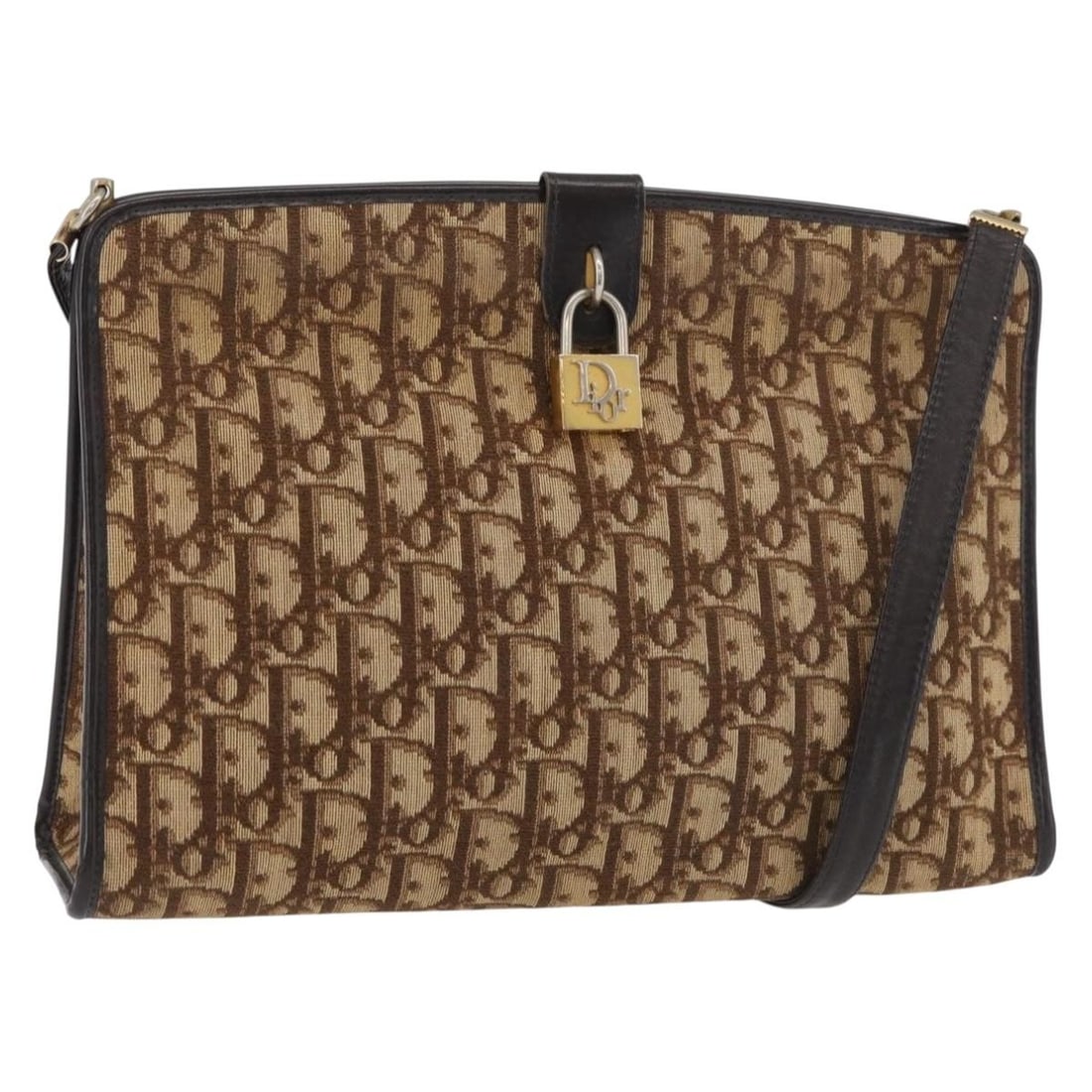 Christian Dior Trotter Canvas Beige Gold Shoulder Bag 30cm x 20cm x 7cm: Christian Dior Trotter Canvas Beige Gold Shoulder Bag 30cm x 20cm x 7cm This Christian Dior shoulder bag features the signature Trotter canvas in beige and gold tones. Designed for women, it offers a 