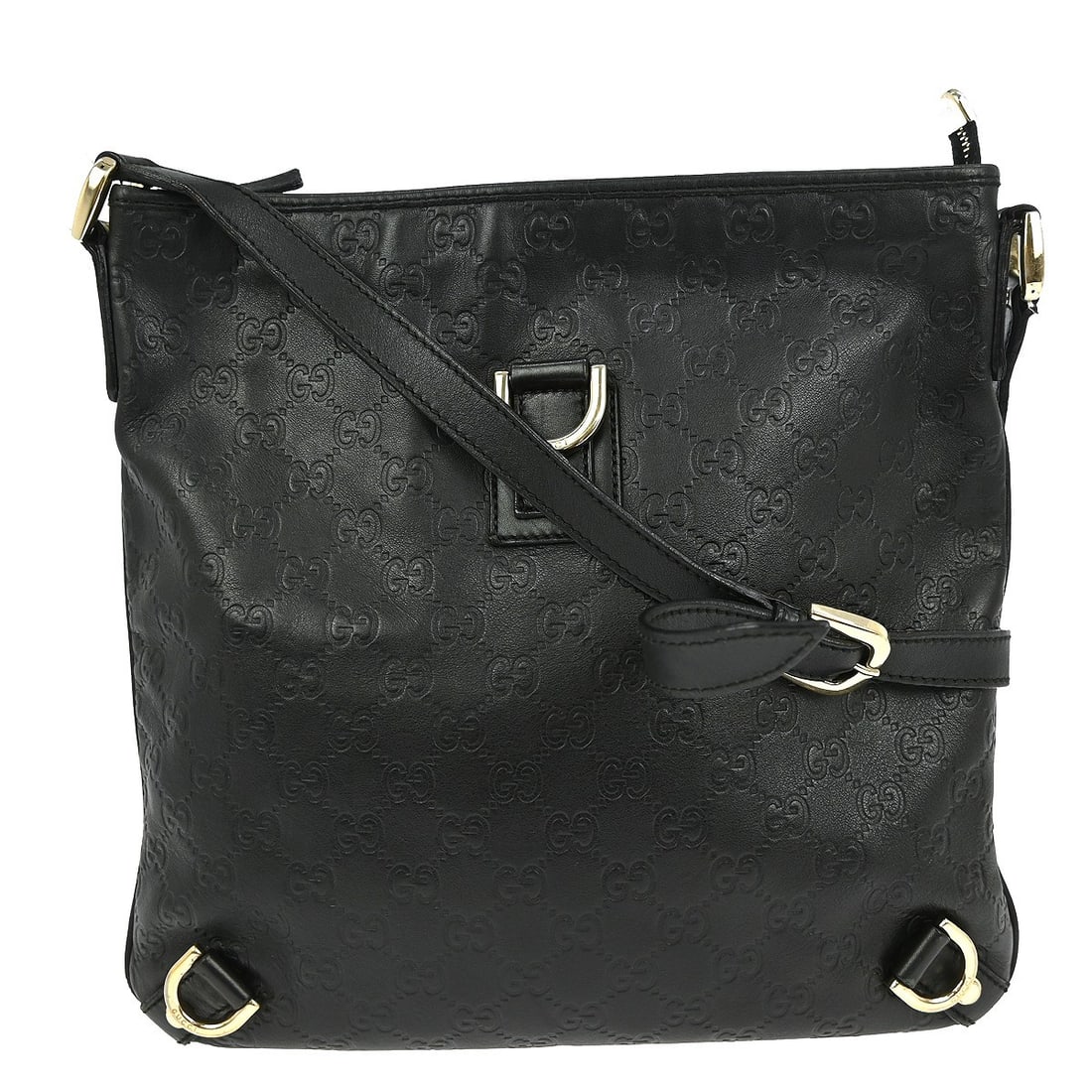 Gucci Abbey Black Leather D Ring Shoulder Bag: Gucci Abbey Black Leather D Ring Shoulder Bag This vintage Gucci Abbey D Ring shoulder bag features a sleek black leather exterior and a medium-sized silhouette. Designed for women, the bag is crafted