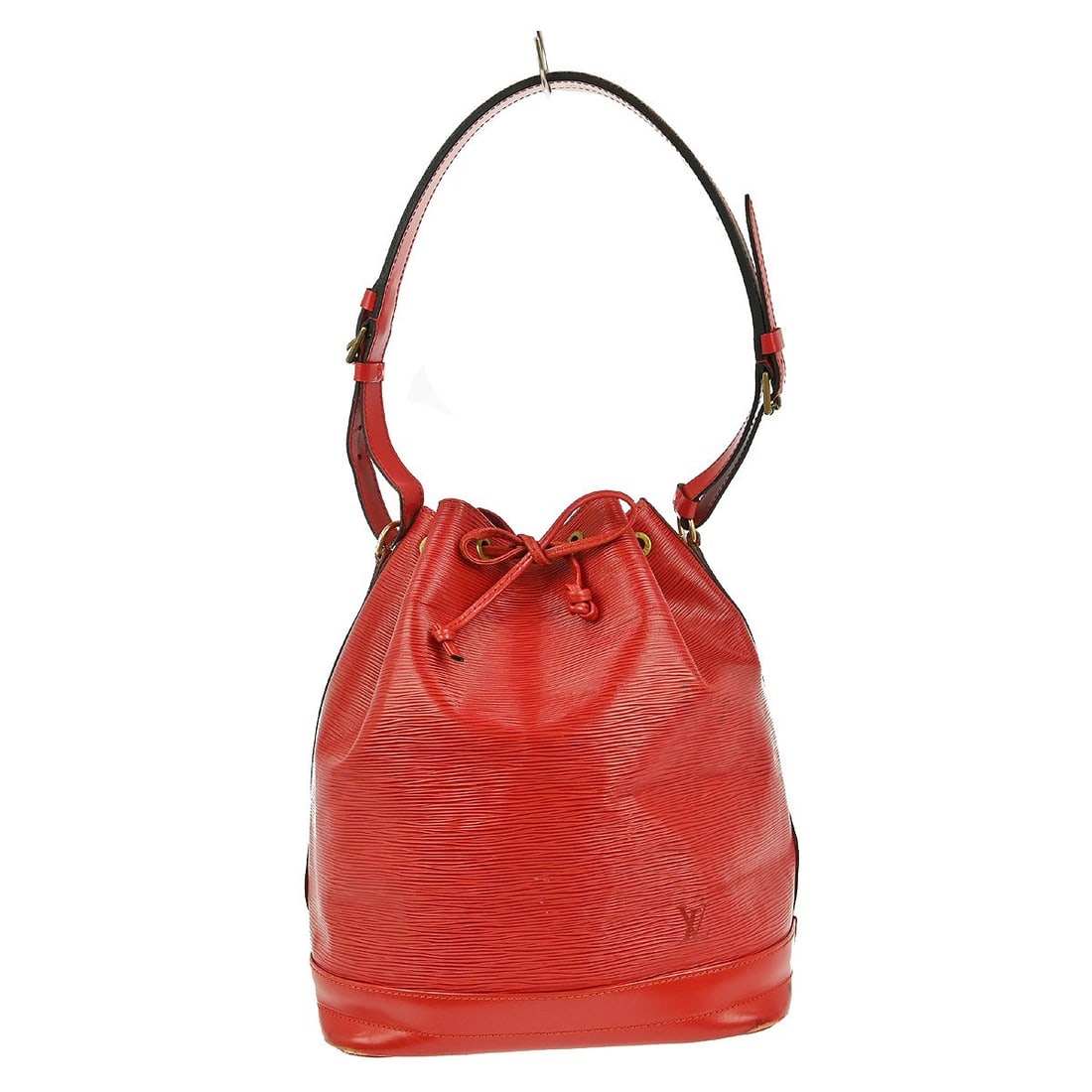 Louis Vuitton Noe Red Epi Leather Vintage Shoulder Bag M44007 AR0926: Louis Vuitton Noe Red Epi Leather Vintage Shoulder Bag M44007 AR0926 Introducing the Louis Vuitton Red Epi Noe Shoulder Bag, a stunning blend of style and practicality. This vintage shoulder bag is cr