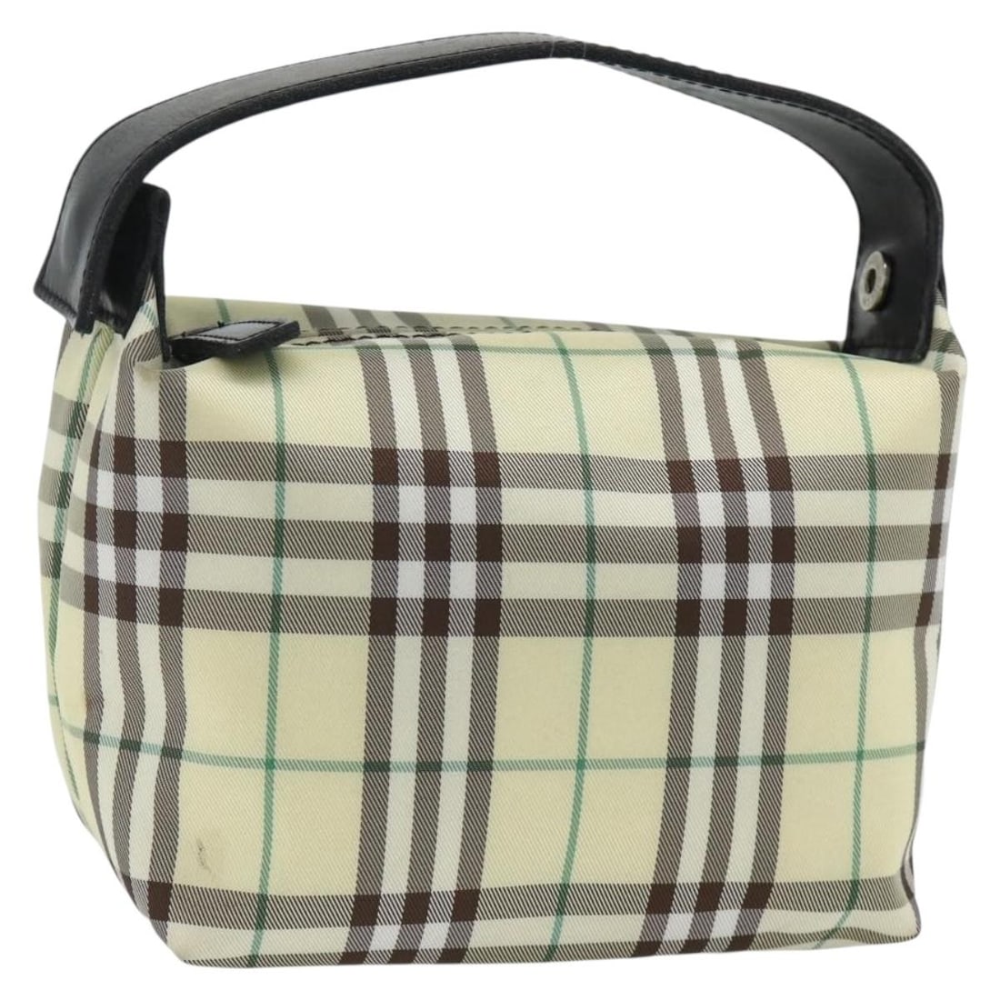 Burberry beige nylon pouch with Nova Check pattern: Burberry beige nylon pouch with Nova Check pattern This BURBERRY Nova Check pouch is crafted from beige nylon and features the iconic check pattern. Designed for women, the pouch is made in Italy and 
