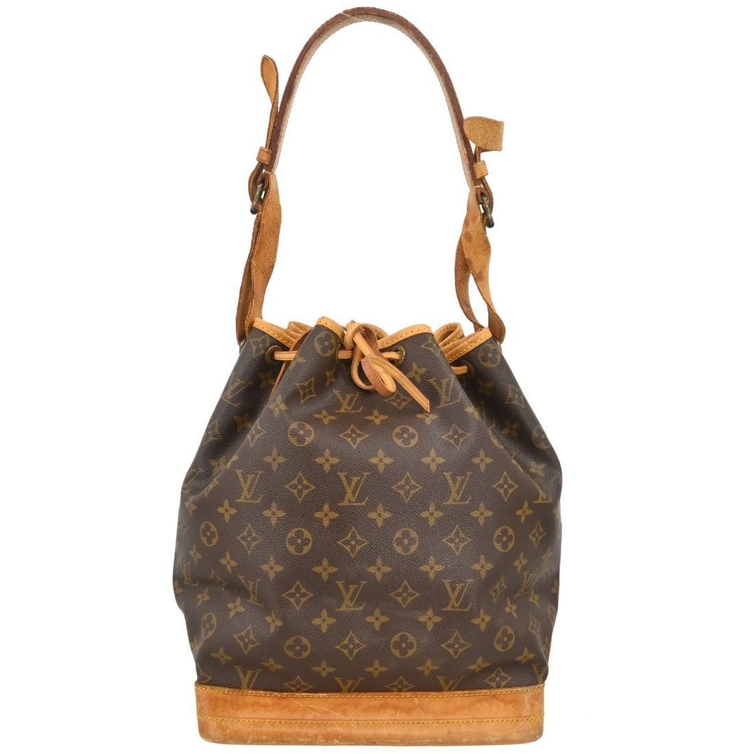 Louis Vuitton Noe Monogram Canvas Medium Drawstring Shoulder Purse: Louis Vuitton Noe Monogram Canvas Medium Drawstring Shoulder Purse This is a vintage Louis Vuitton Noe drawstring shoulder bag featuring the iconic monogram canvas leather exterior. The bag comes in a